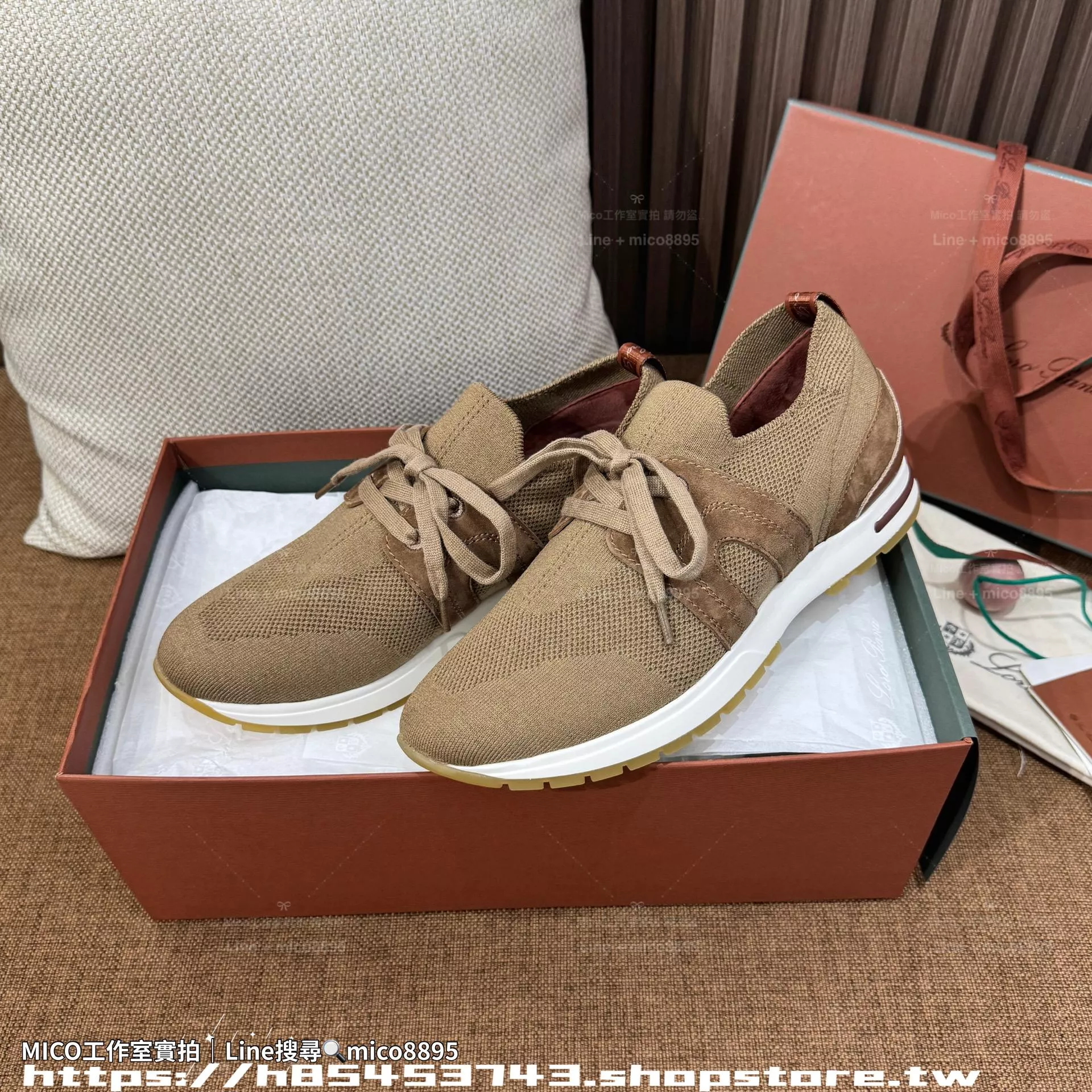 Loro Piana｜駝色 360 Flexy Walk 女士羊毛運動鞋（35–42碼）輕盈舒適・休閒百搭款