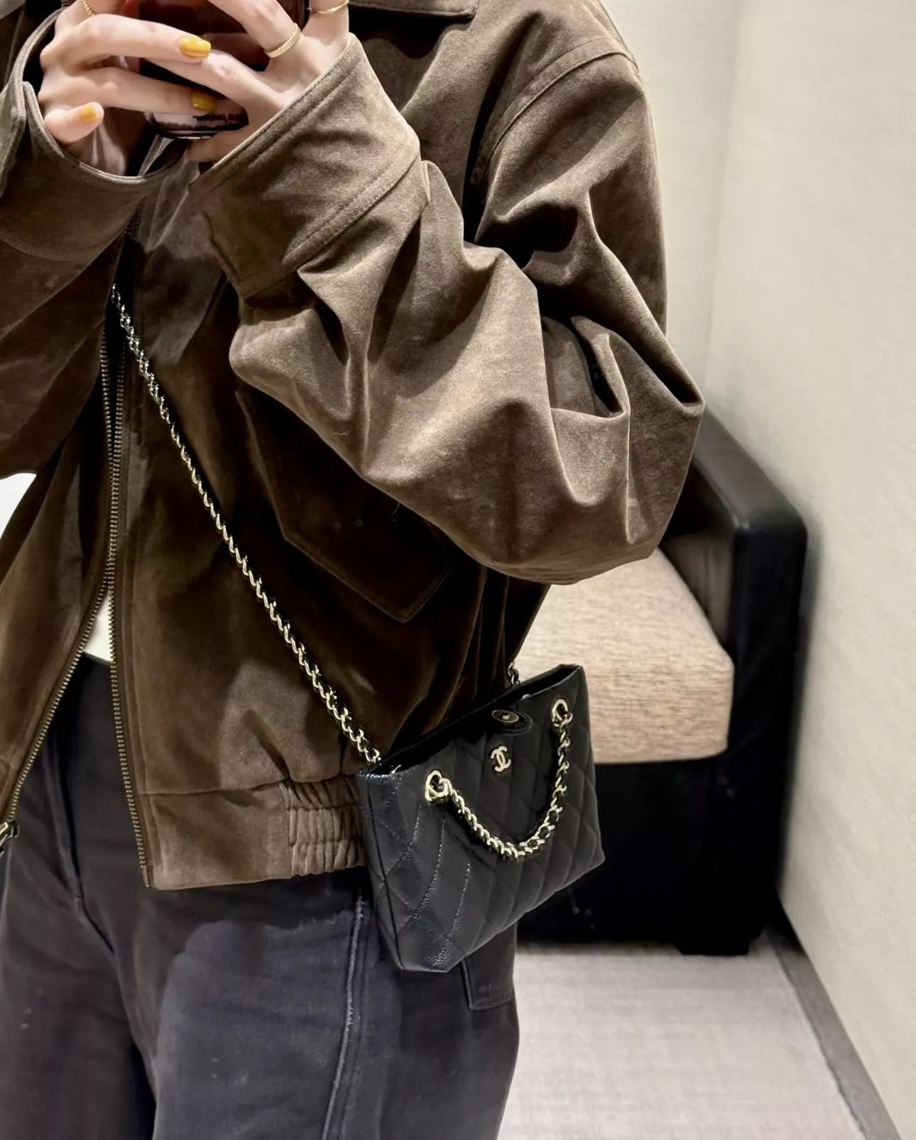 25C mini tote 包｜Haas 荔枝牛皮｜11×17×4cm（早春度假系列）