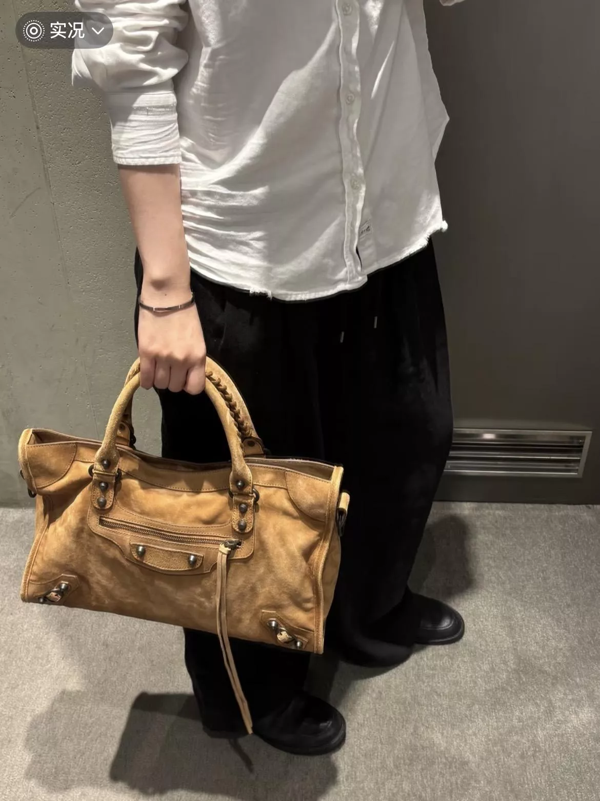 棕色麂皮系列 三個尺寸 LE CITY BAG 機車包 ｜Vintage氛圍款｜