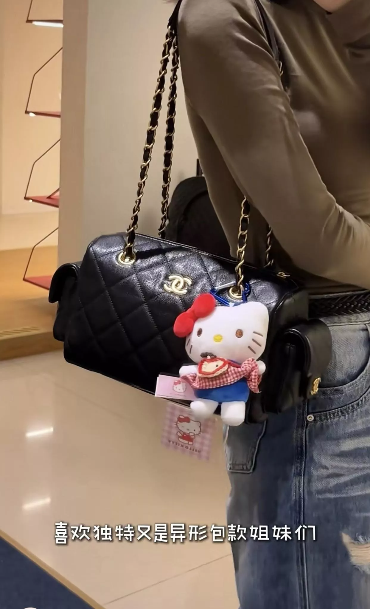 25K 雙袋保齡球包｜黑色 魚子醬牛皮・雙側口袋實用設計