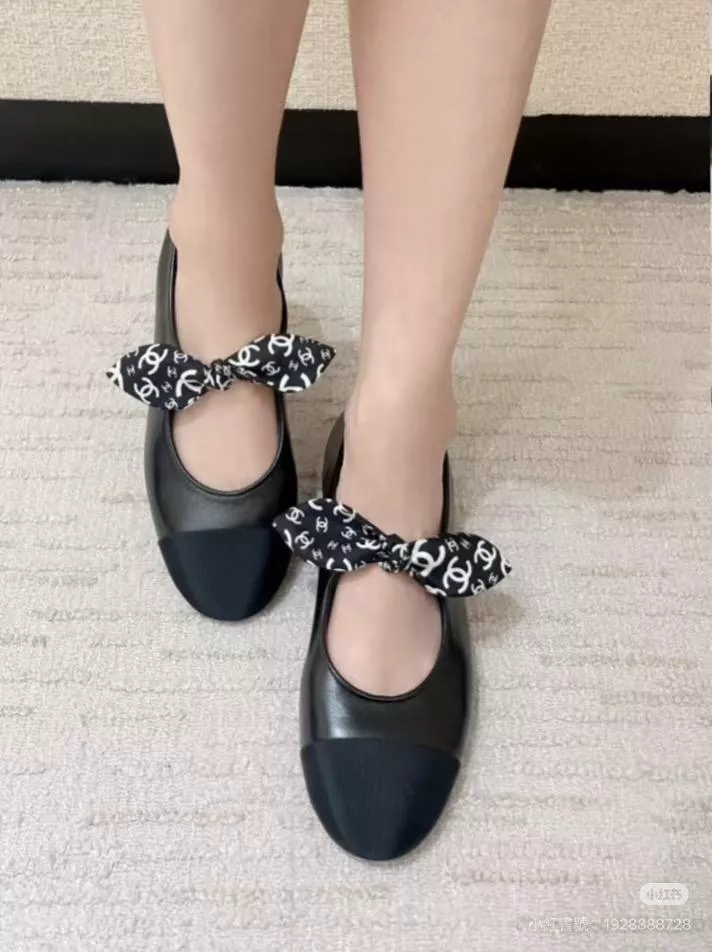 26C 蝴蝶結瑪麗珍芭蕾舞鞋｜黑色羊皮＋絲帶款｜35～41碼