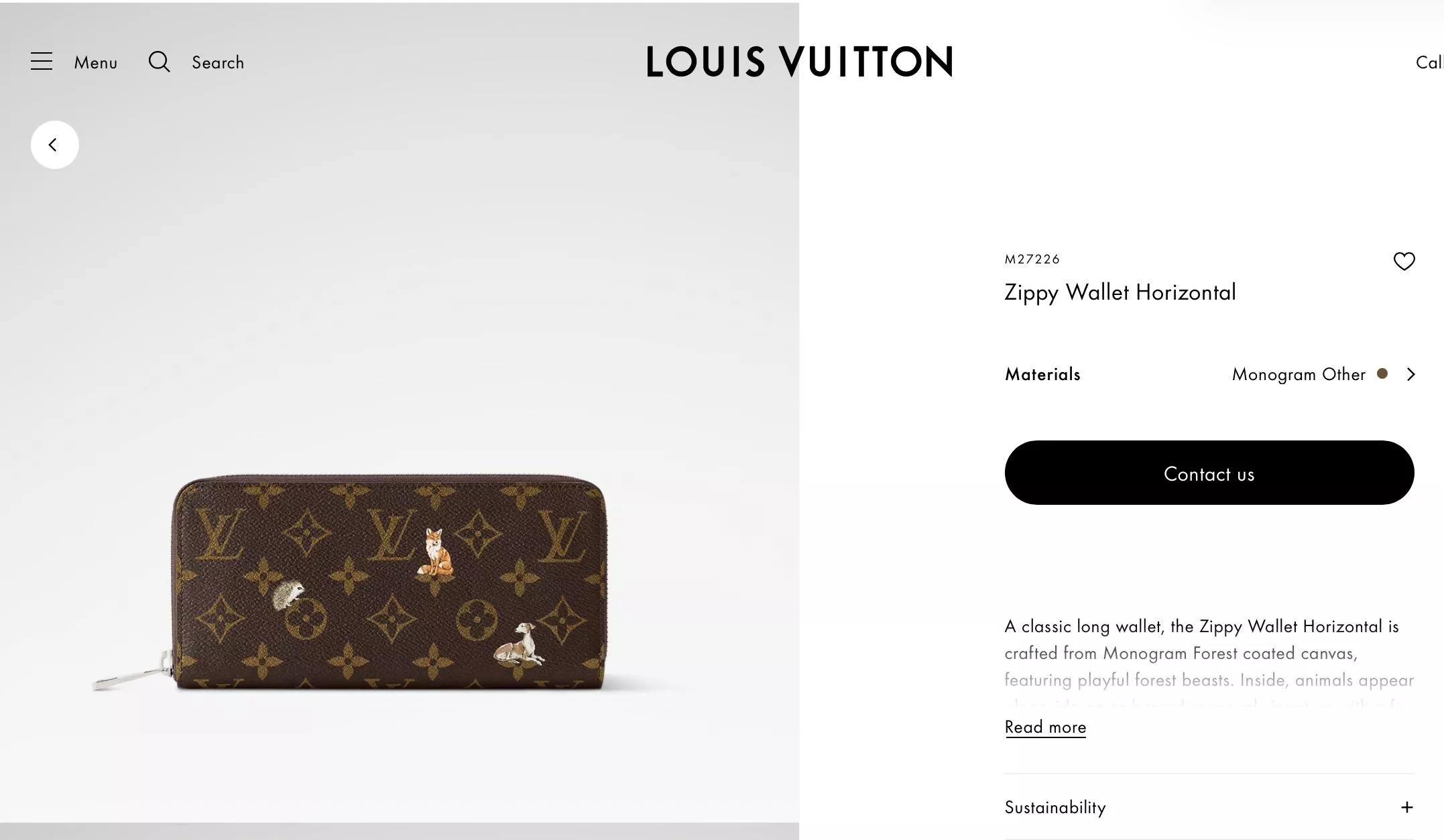 Zippy Horizontal 長夾｜Forest 動物插畫系列 M27226