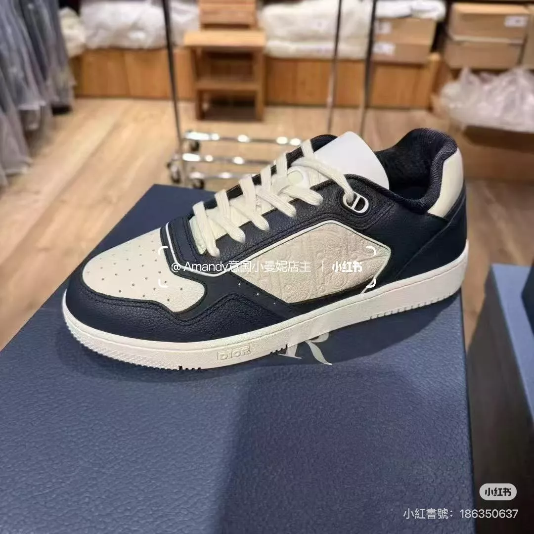 B27 全皮革老花休閒鞋｜深藍拼色情侶款｜女35～40／男40～45碼