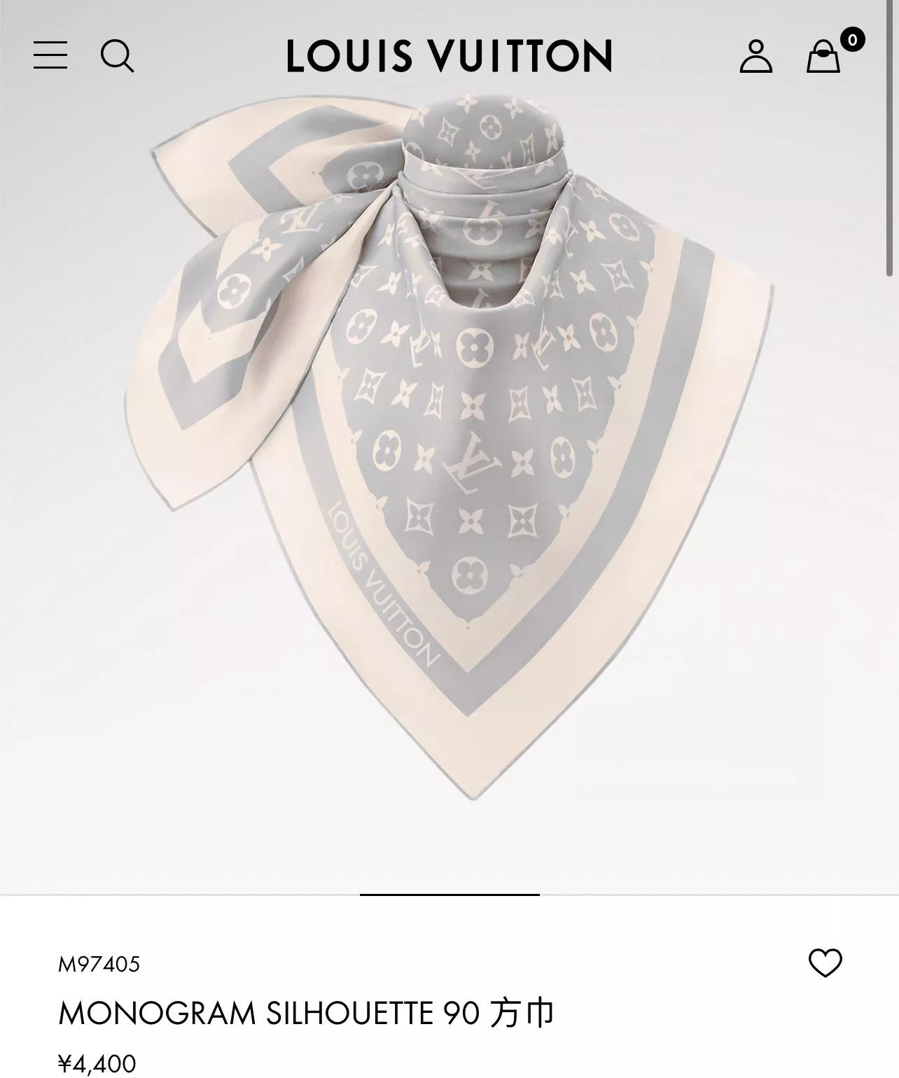 M97405 25New MNG 組合絲巾｜Monogram 藝術拼圖設計｜90×90cm 斜紋真絲