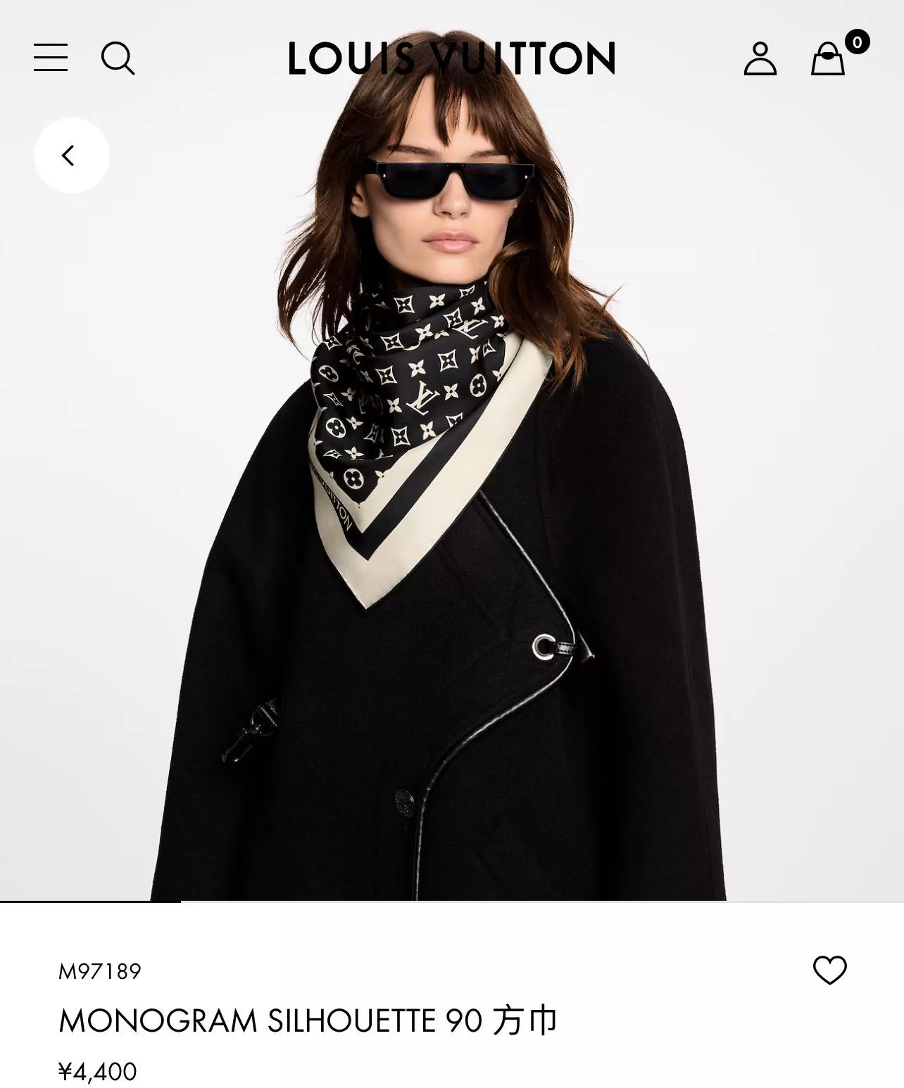 M97189 25New MNG 組合絲巾｜Monogram 藝術拼圖設計｜90×90cm 斜紋真絲