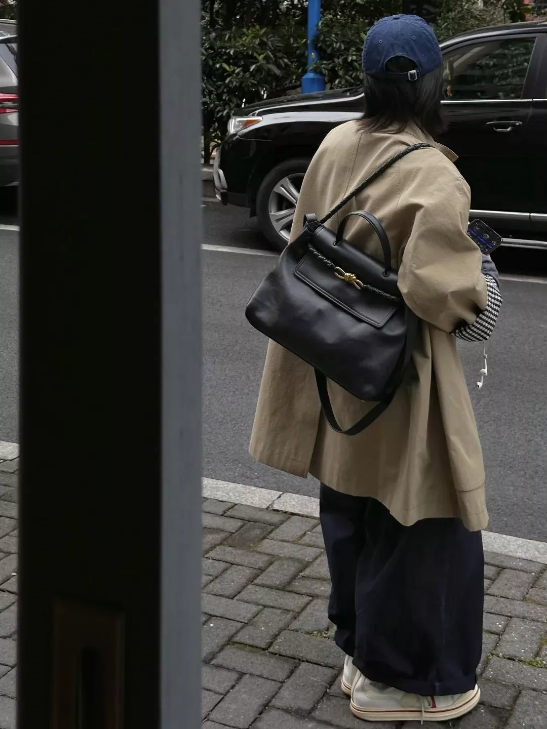 Ciao Ciao 中號 黑色手提斜背包｜大容量上班通勤包｜簡約設計