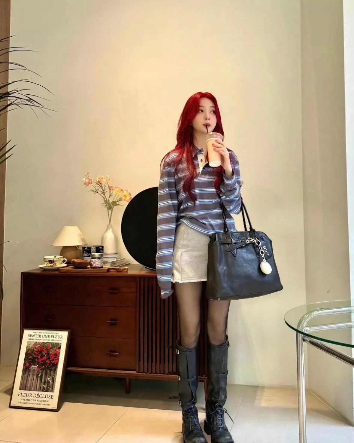 Miu Miu｜Aventure 貝殼包 手提肩背托特包（黑色・大號）5BG291