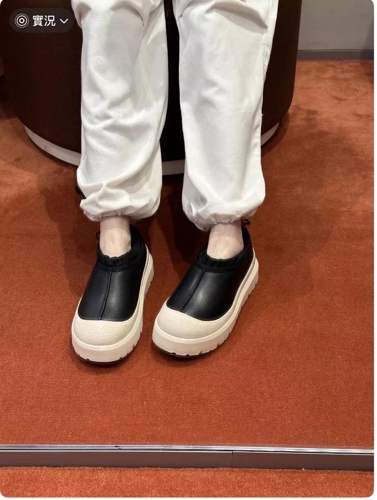 UGG Weather Hybrid 黑色/皮革面 經典防水短靴｜王一博同款｜35–44碼