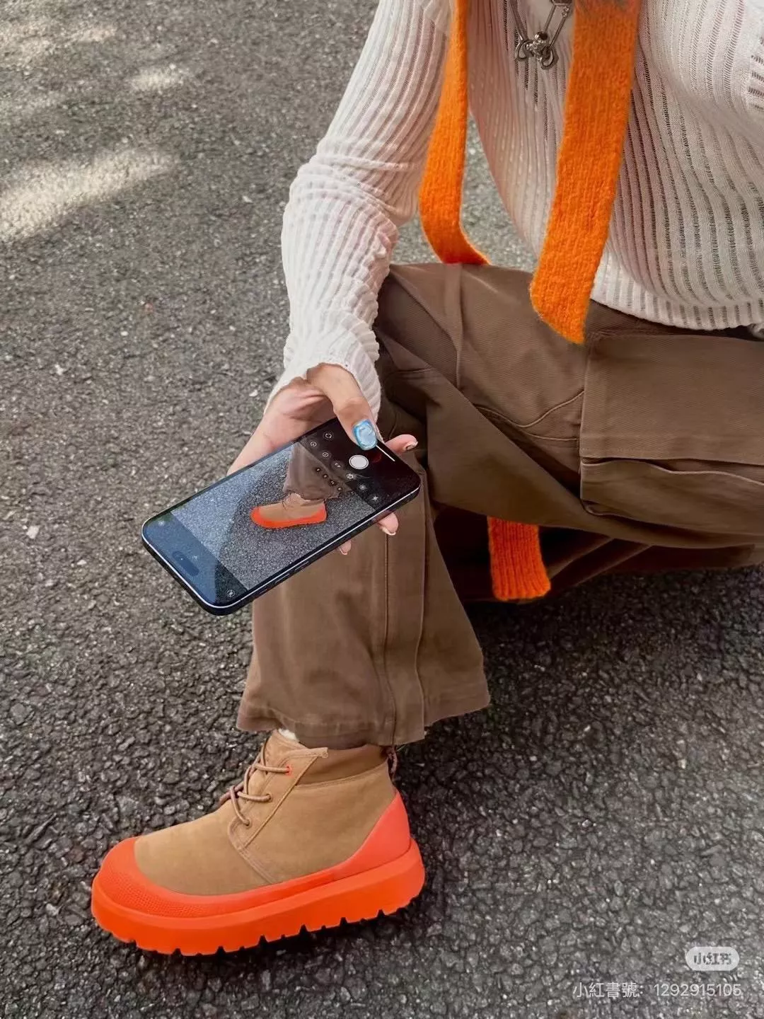 UGG 橘底 Neumel Weather Hybrid 繫帶防水短靴 35-44