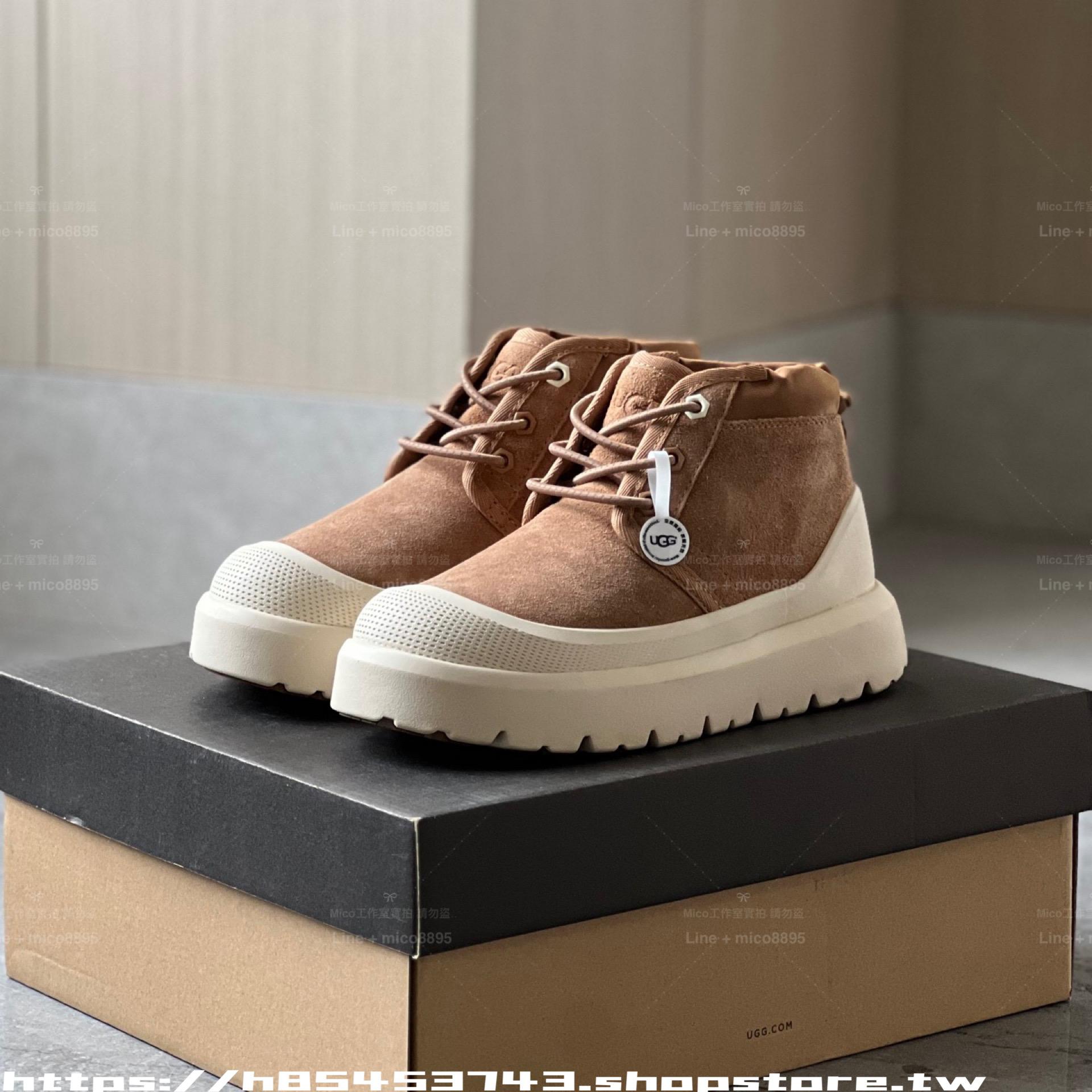 UGG 栗子色x白底Neumel Weather Hybrid 繫帶防水短靴35-44 | Mico高端訂製