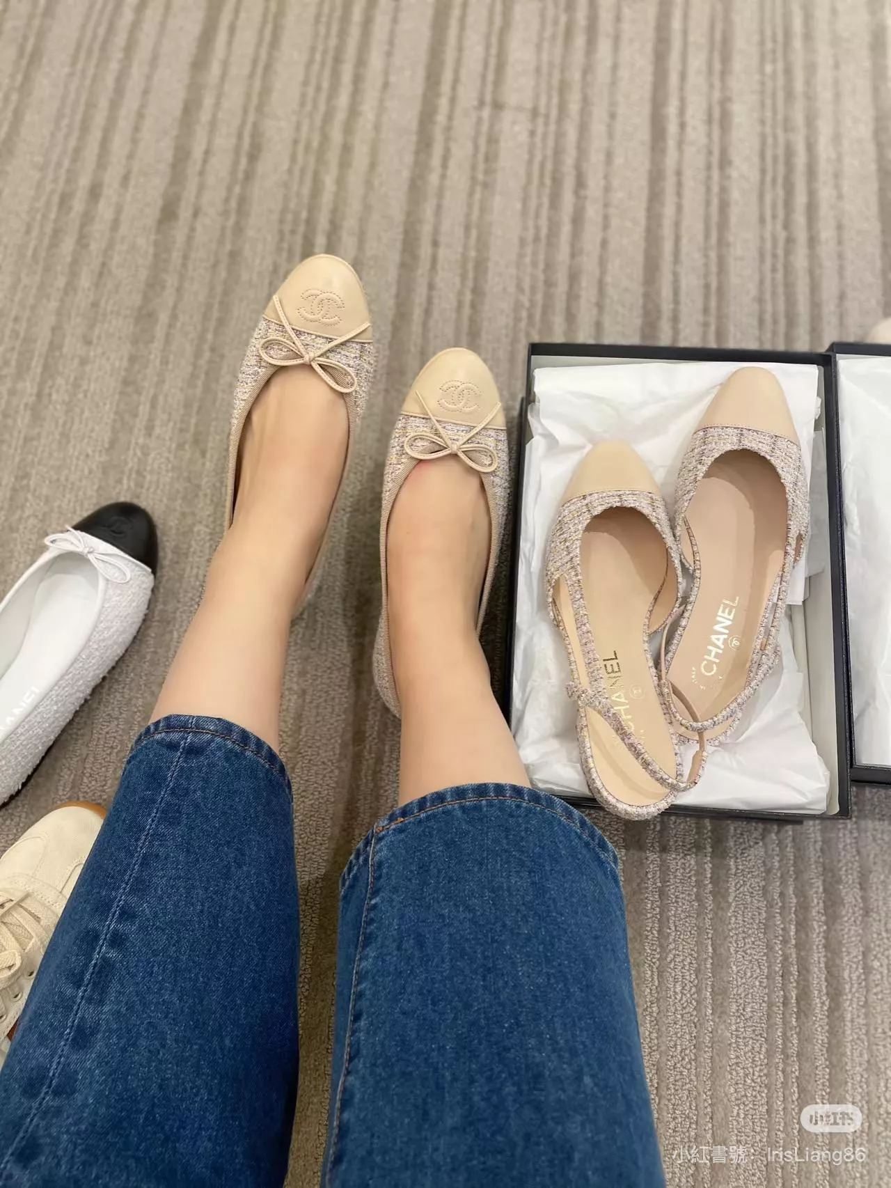 經典款 芭蕾舞鞋｜花呢拼接平底鞋｜法式百搭女鞋｜35–40