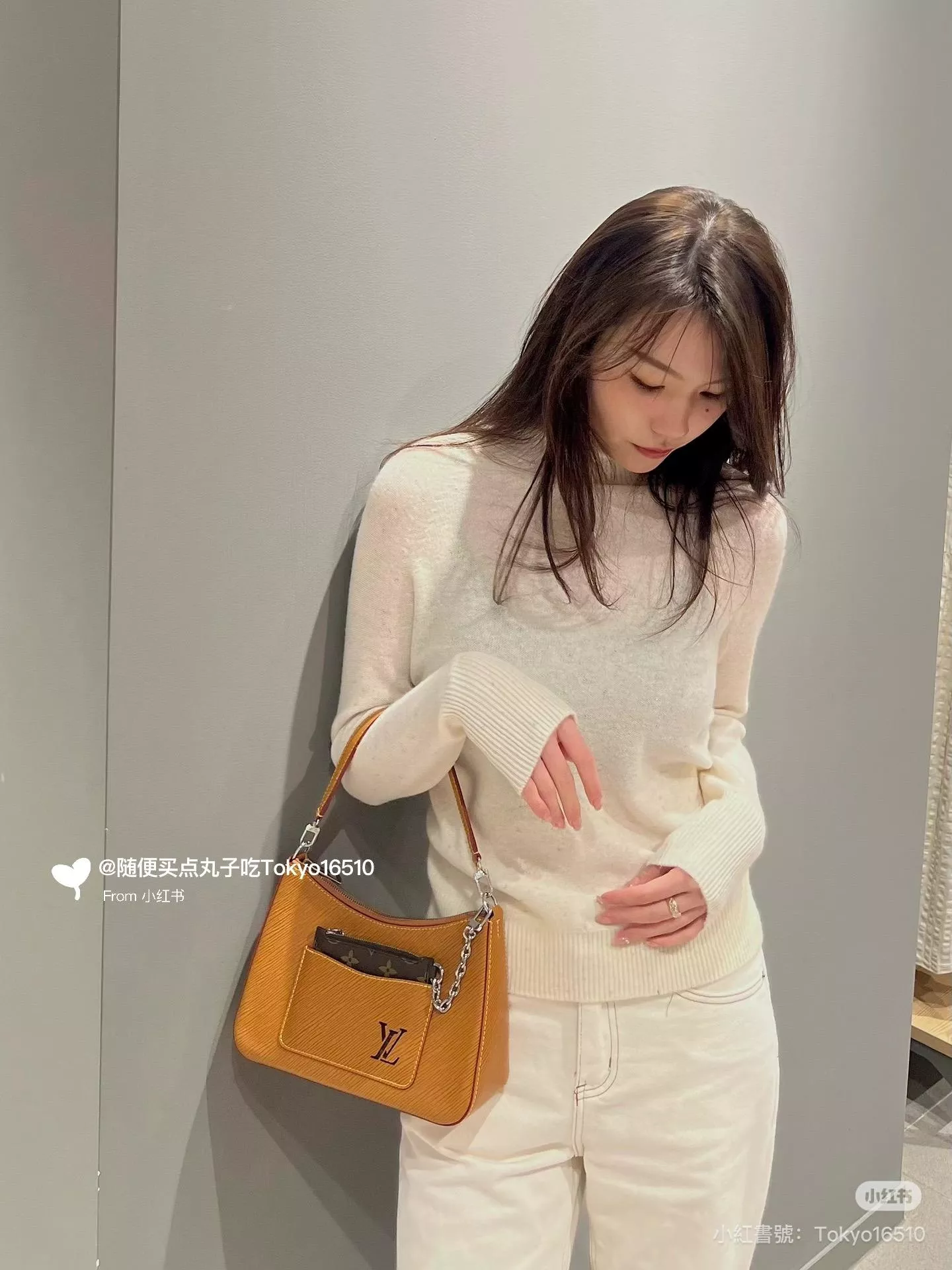 M80794 蜜黃色 Marelle 手袋｜Epi 粒面皮革｜25×15×8cm