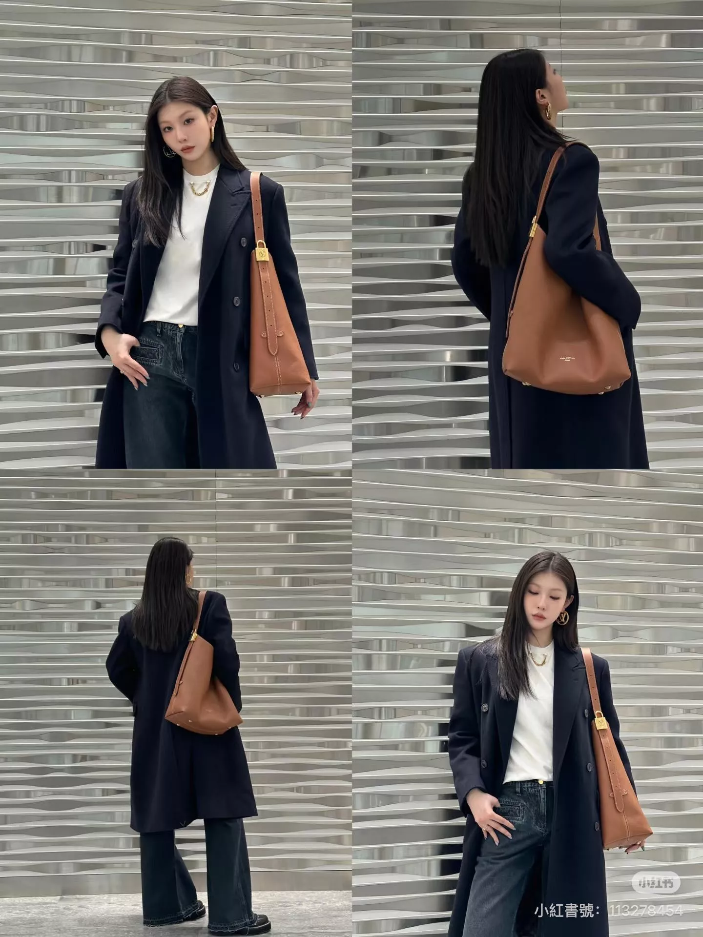 棕色 M24974 ｜ Low Key Hobo MM 大號手袋 肩背包｜柔軟牛皮革｜31×35×18cm