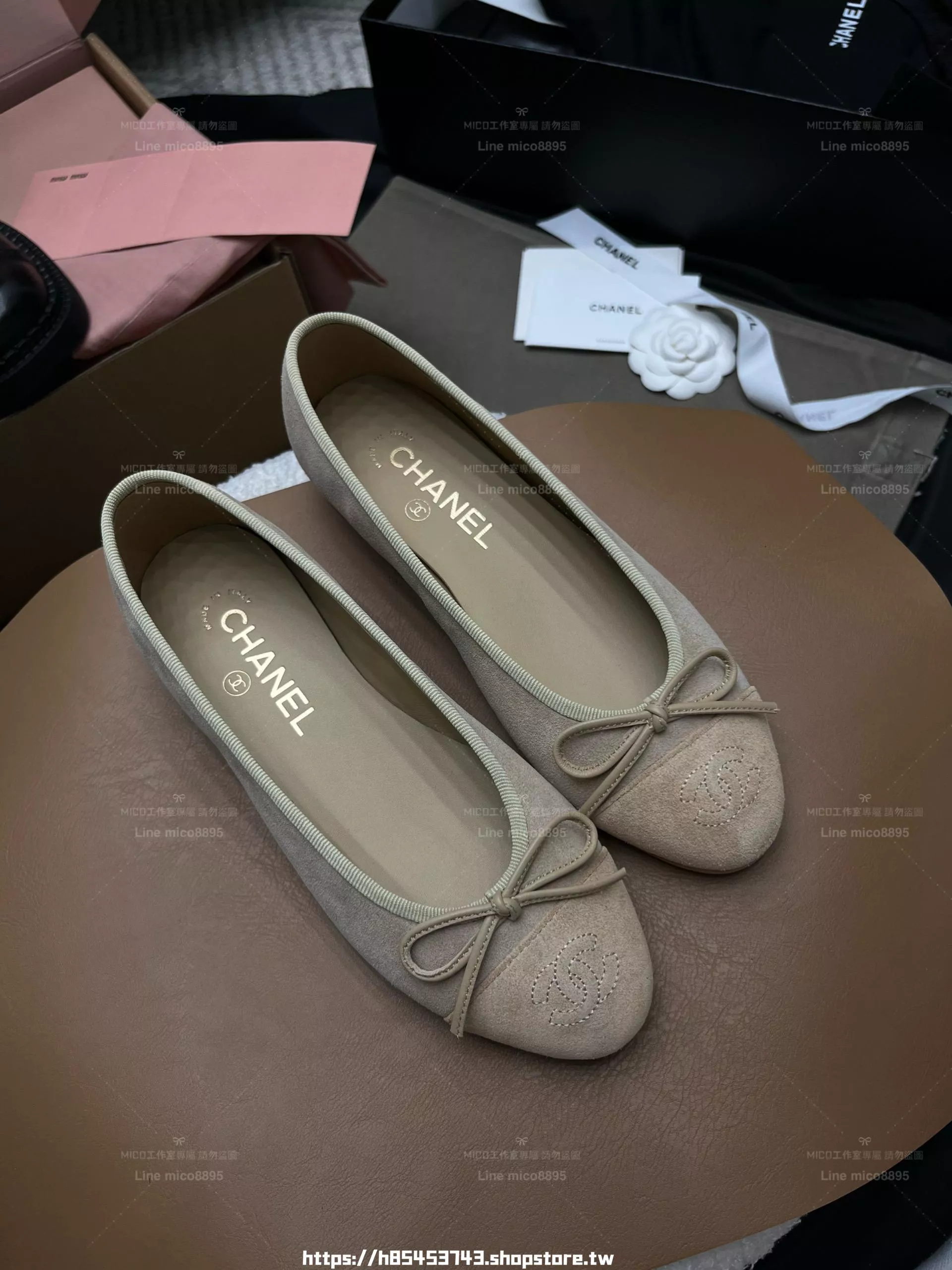 25s 秋冬新色 灰米色｜芭蕾舞鞋｜羊反絨平底鞋｜法式百搭女鞋｜35–41