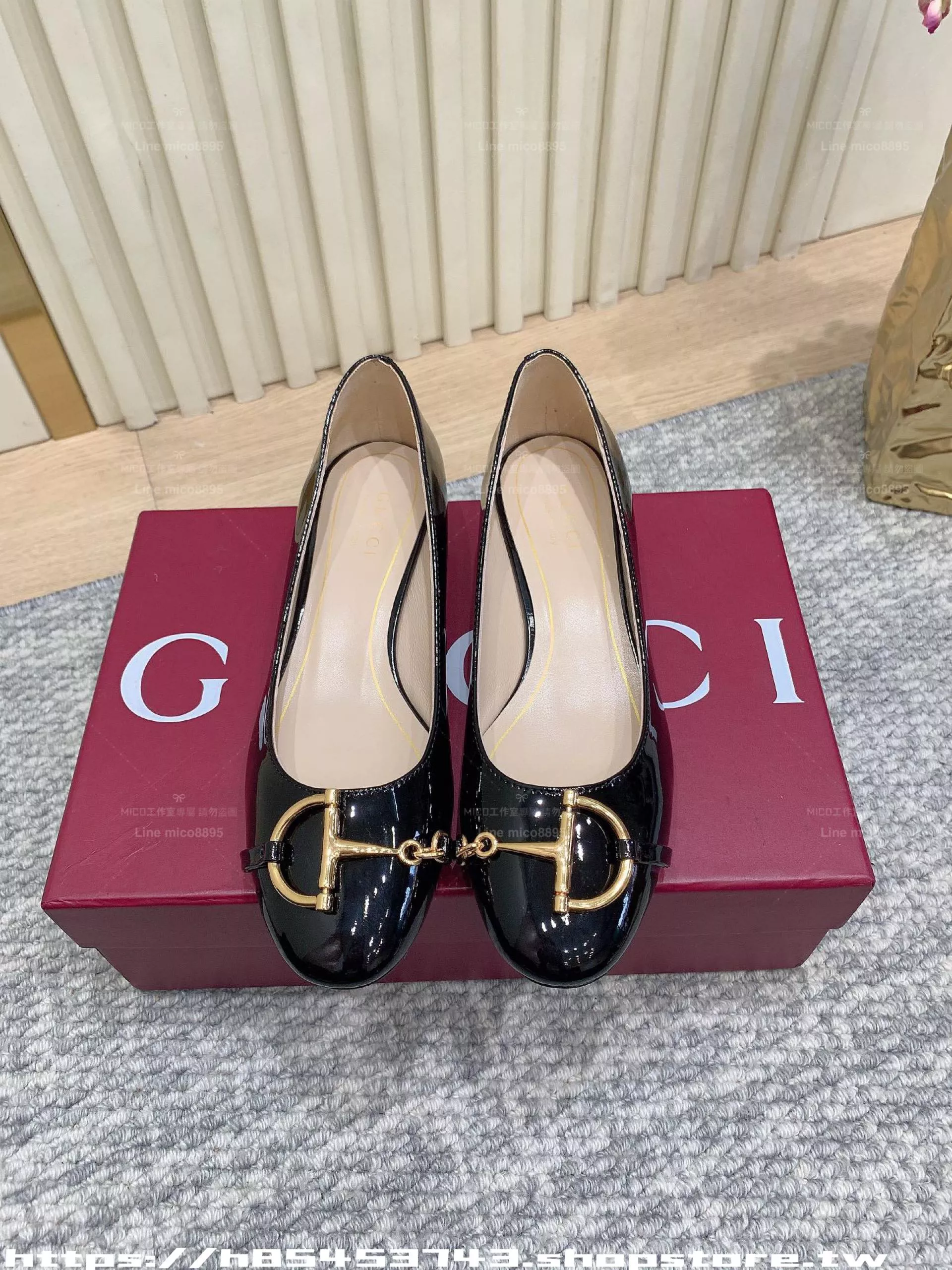 半馬銜扣低跟單鞋｜黑色 牛漆皮｜2.5cm 低跟｜義大利真皮底