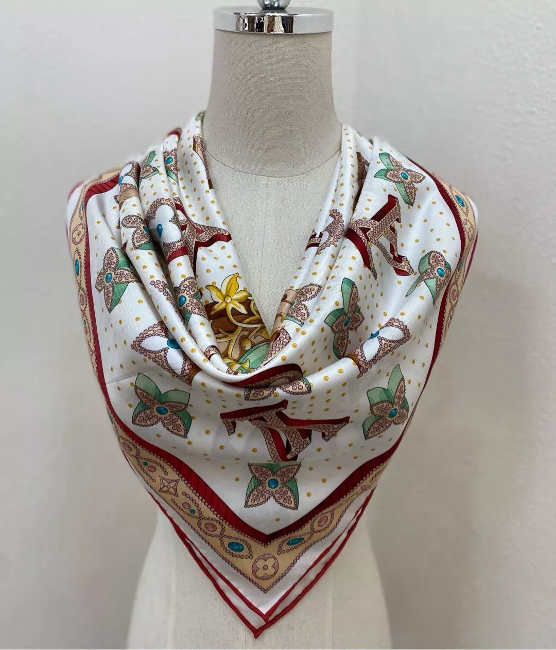 經典鎖扣主題 桑蠶絲方巾｜MONOGRAM LV LOCKS｜90×90cm