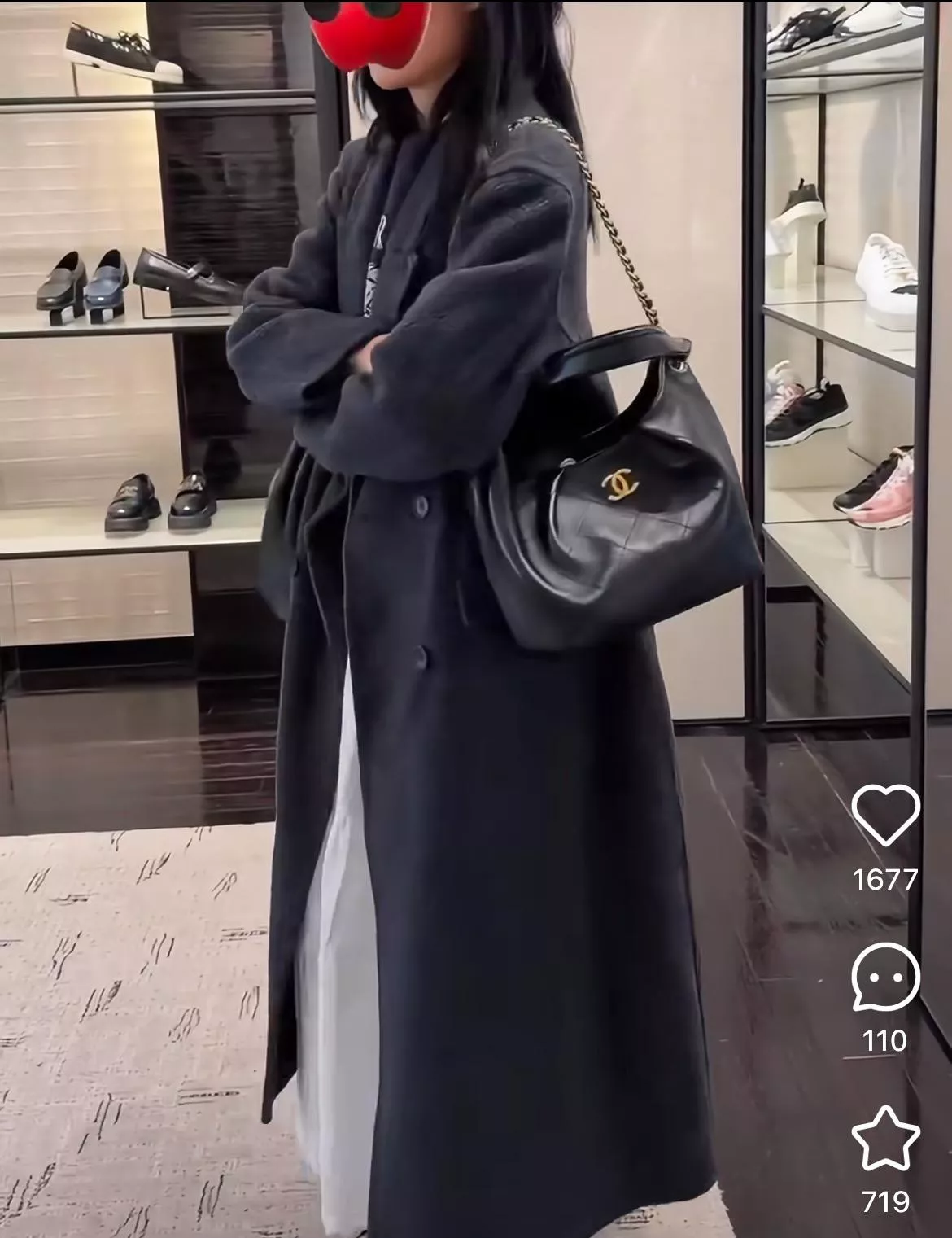 26C 早春新款 嬉皮 Hobo（小號）黑金 小羊皮 32cm