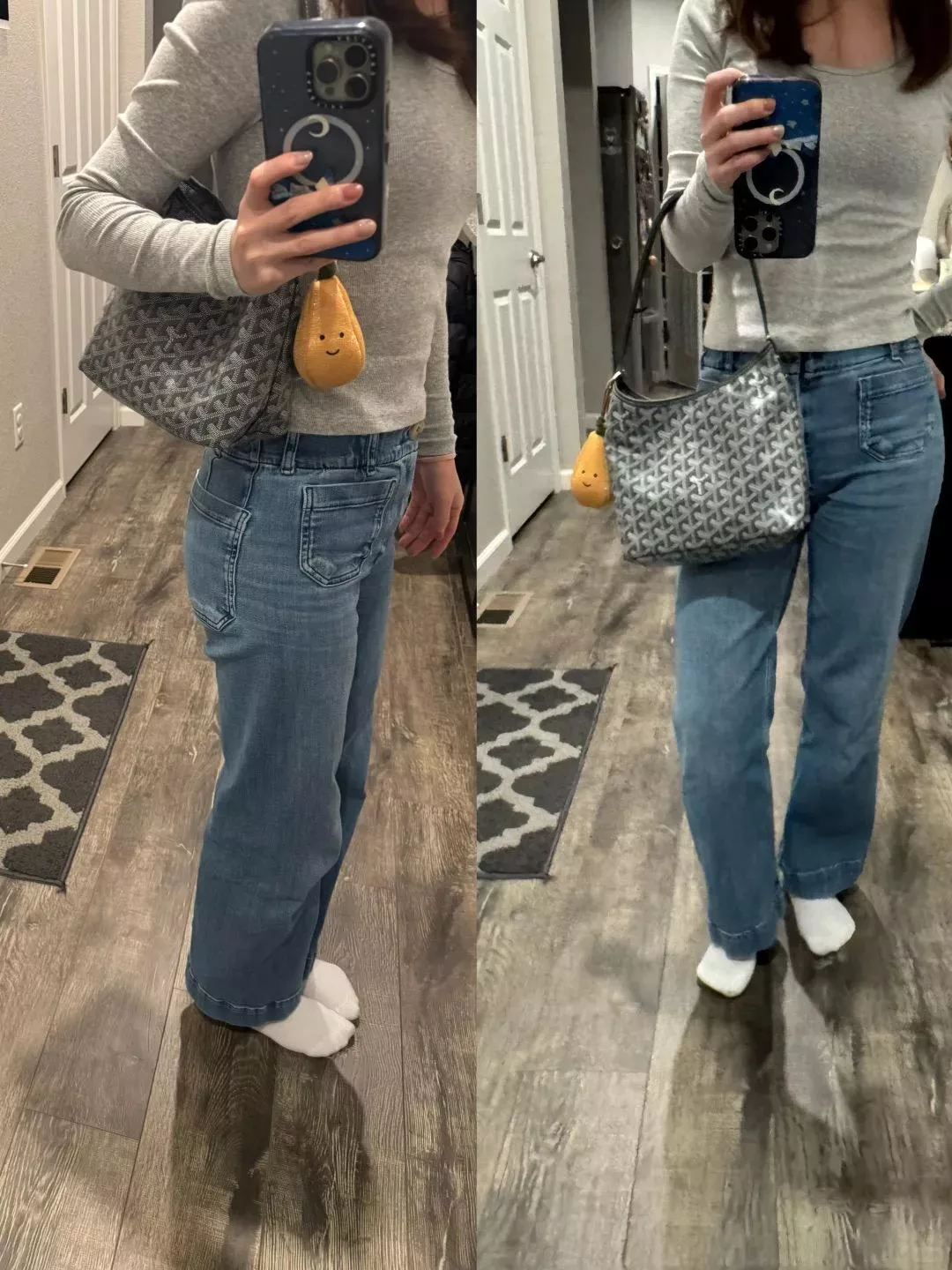 Goyard 灰色 Boheme Hobo Mini 半月包｜日常高使用率款 26cm