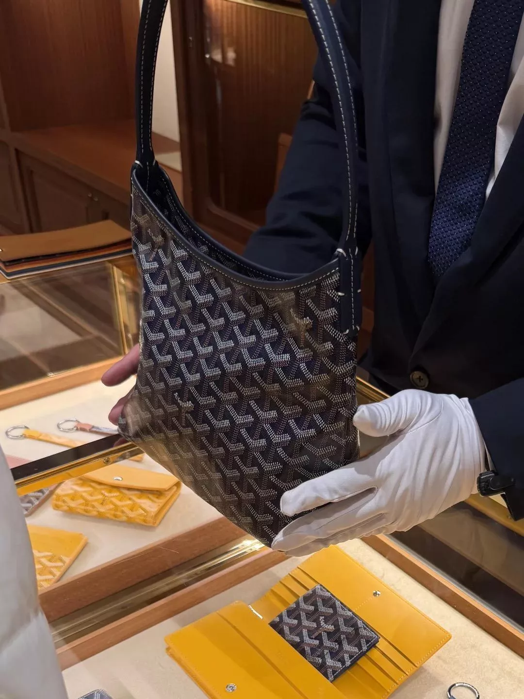 Goyard 深藍 Boheme Hobo Mini 半月包｜日常高使用率款 26cm