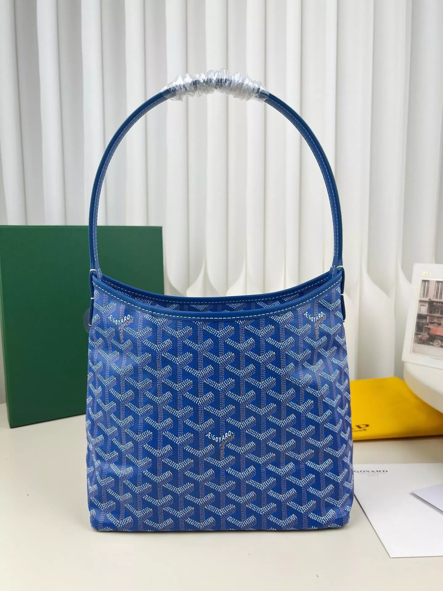 Goyard 克萊因藍色 Boheme Hobo Mini 半月包｜日常高使用率款 26cm