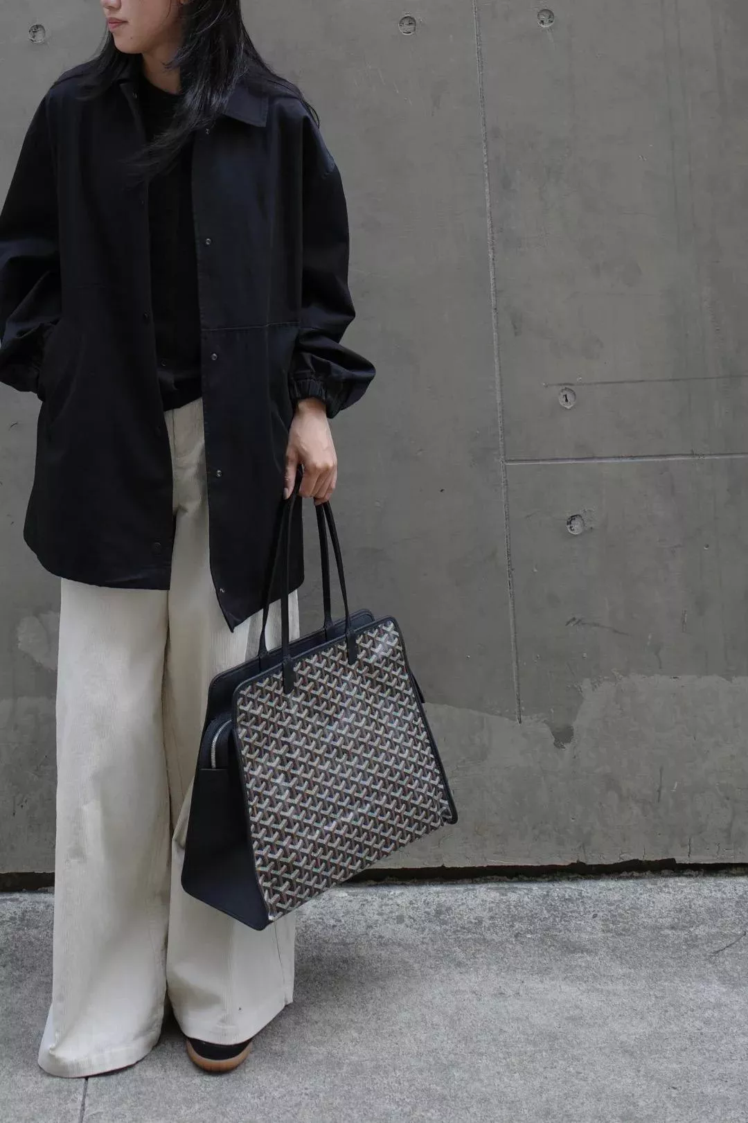 Goyard 黑色 Hardy｜高容量通勤・出差旅行包 全拉鍊輕量款 40cm