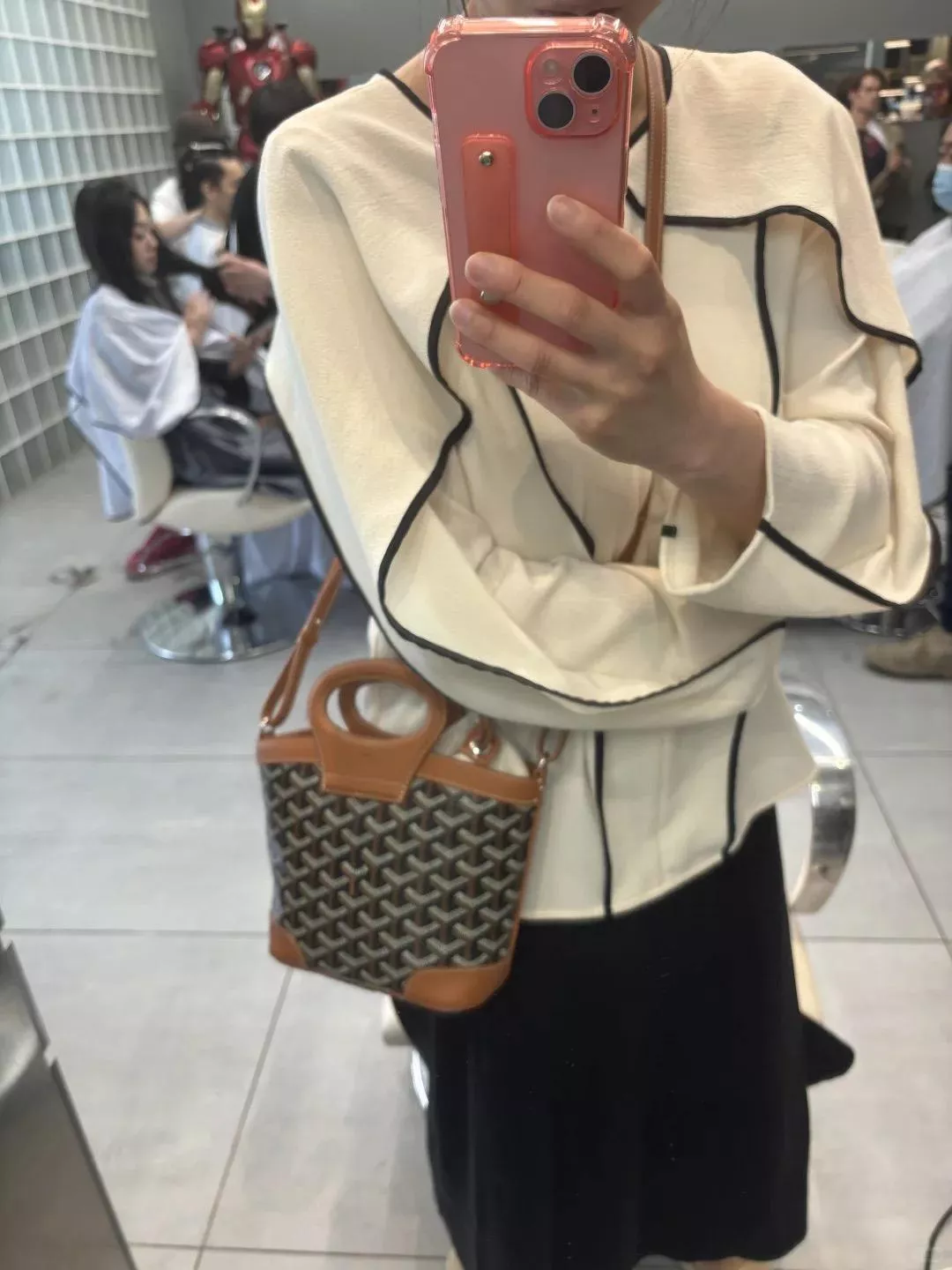 Goyard 棕色 Beluga Mini 束口水桶包 菜籃子｜手提肩背兩用款 23cm