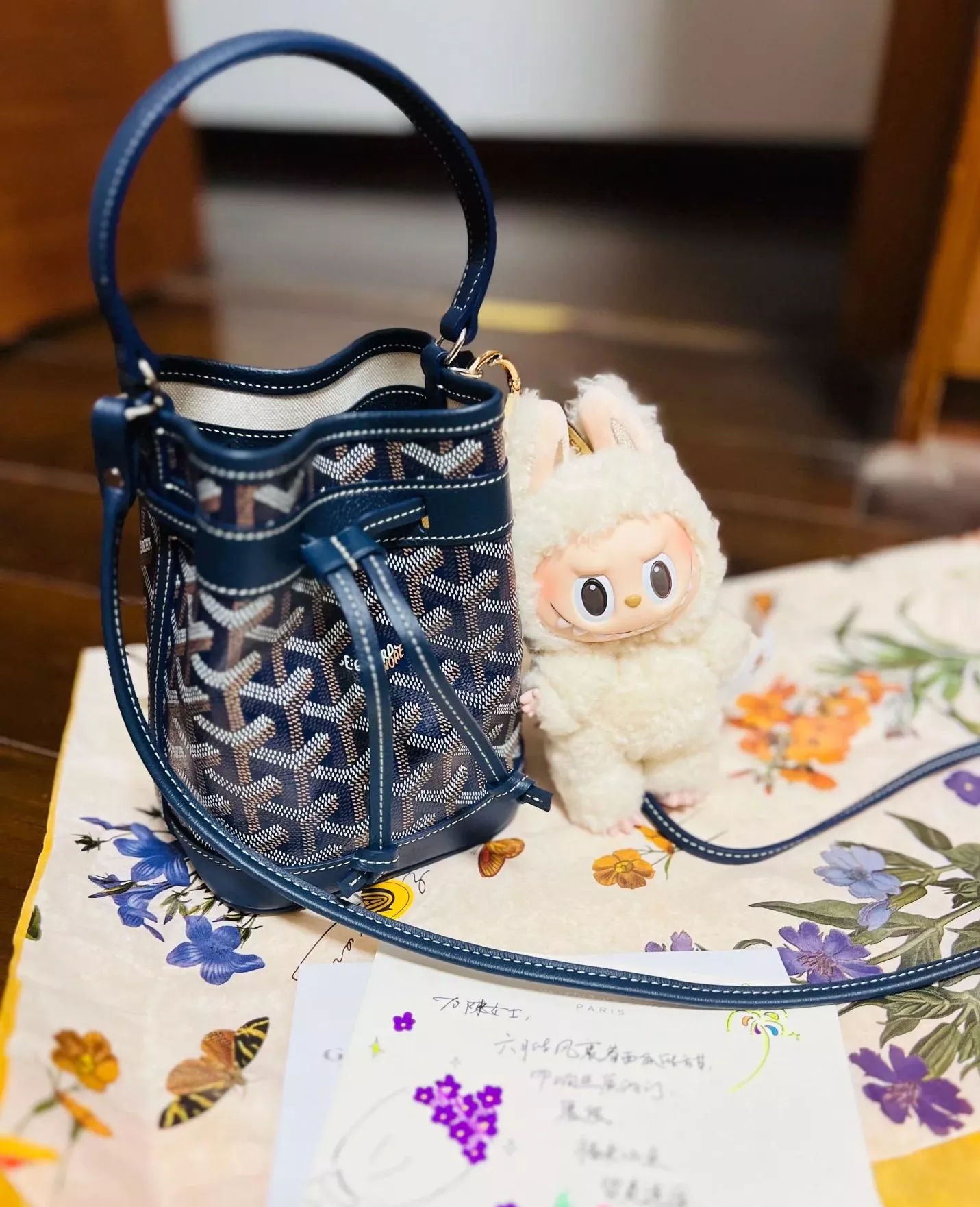Goyard 深藍 Petit Flot Mini｜迷你水桶包・手提斜背兩用 18cm