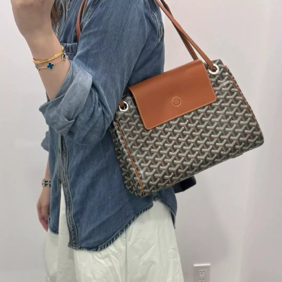 Goyard 棕色 Rouette｜經典通勤托特包・日常通勤首選・輕便大容量款 31cm