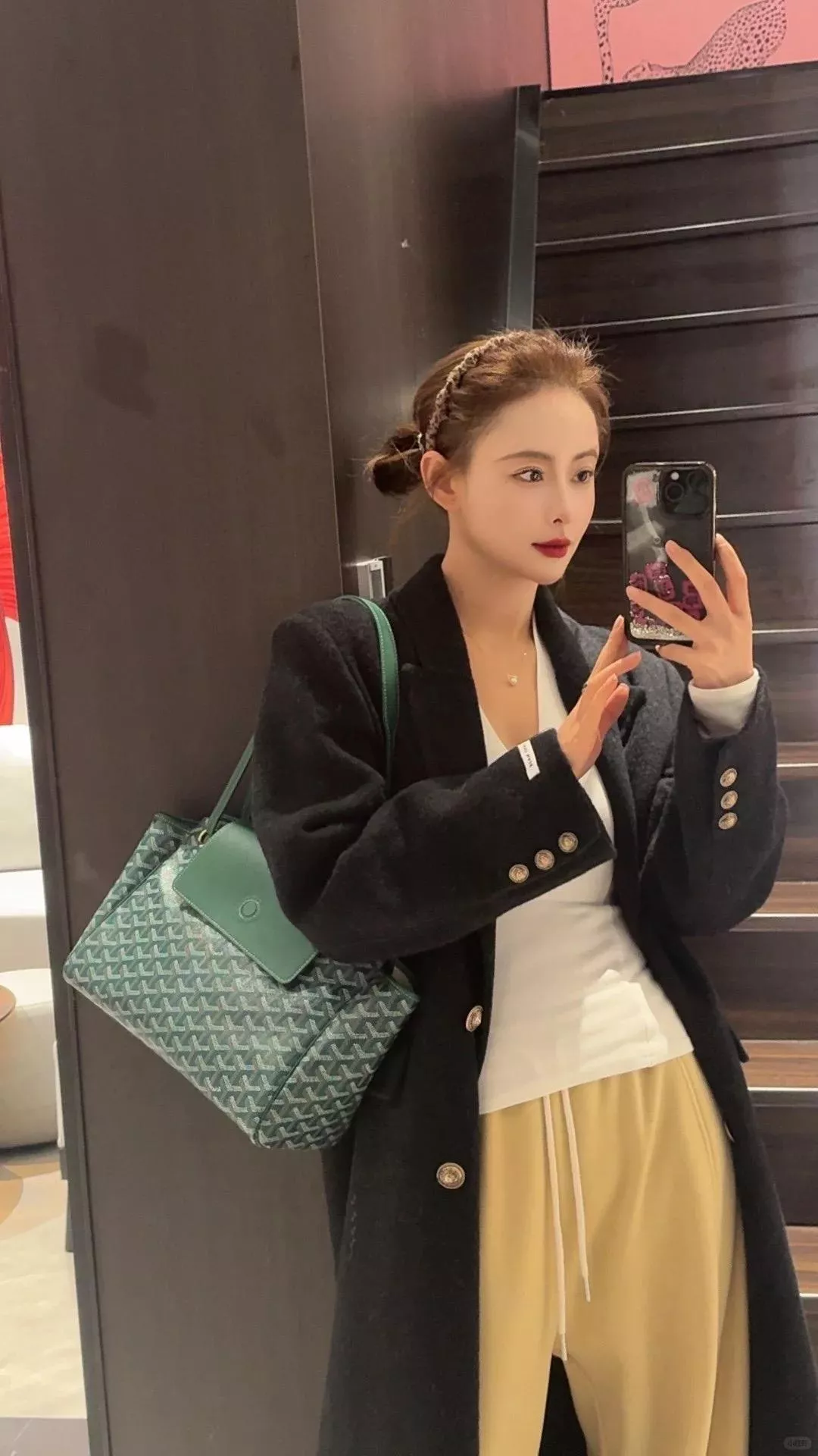 Goyard 綠色 Rouette｜經典通勤托特包・日常通勤首選・輕便大容量款 31cm