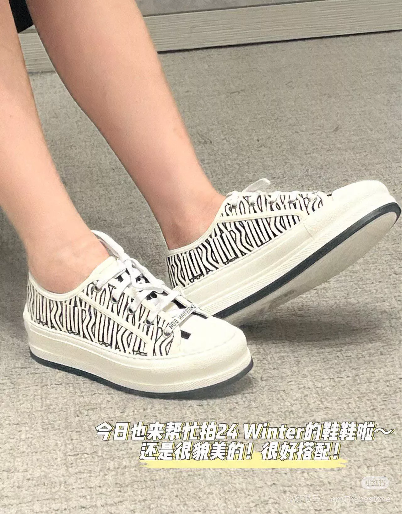 字母刺繡波紋厚底運動鞋｜立體刺繡設計｜厚底休閒鞋｜35-39