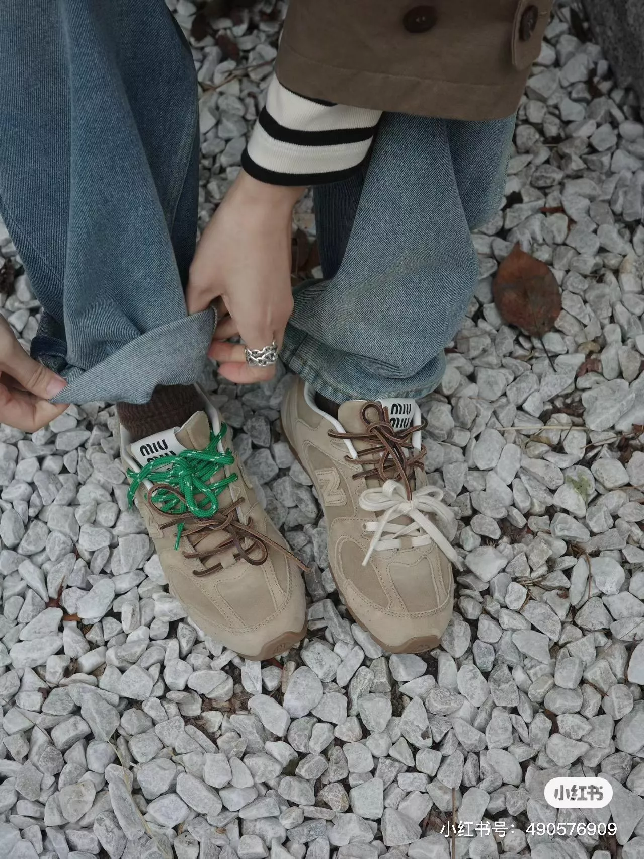 Miu聯名 淺棕色 530復古運動鞋｜麂皮｜輕量休閒鞋｜35-39