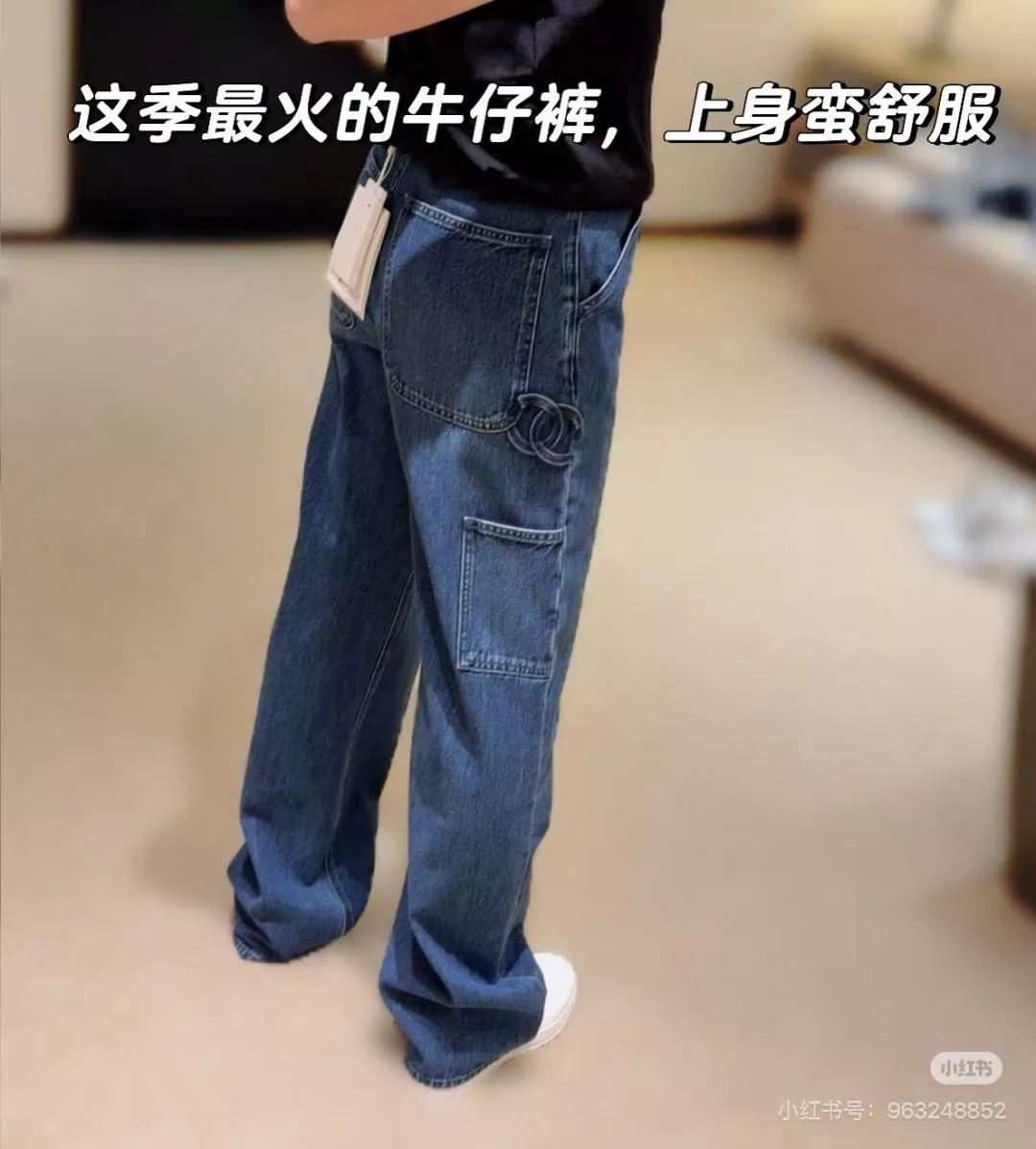 26C 藍色 高腰闊腿牛仔褲｜寬鬆直筒牛仔長褲｜顯腿長牛仔褲｜34/36/38/40