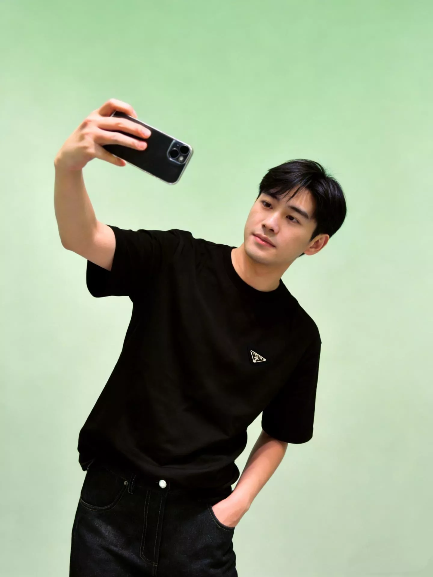 PRADA 極簡金屬三角徽標純棉短袖T恤｜XS-L