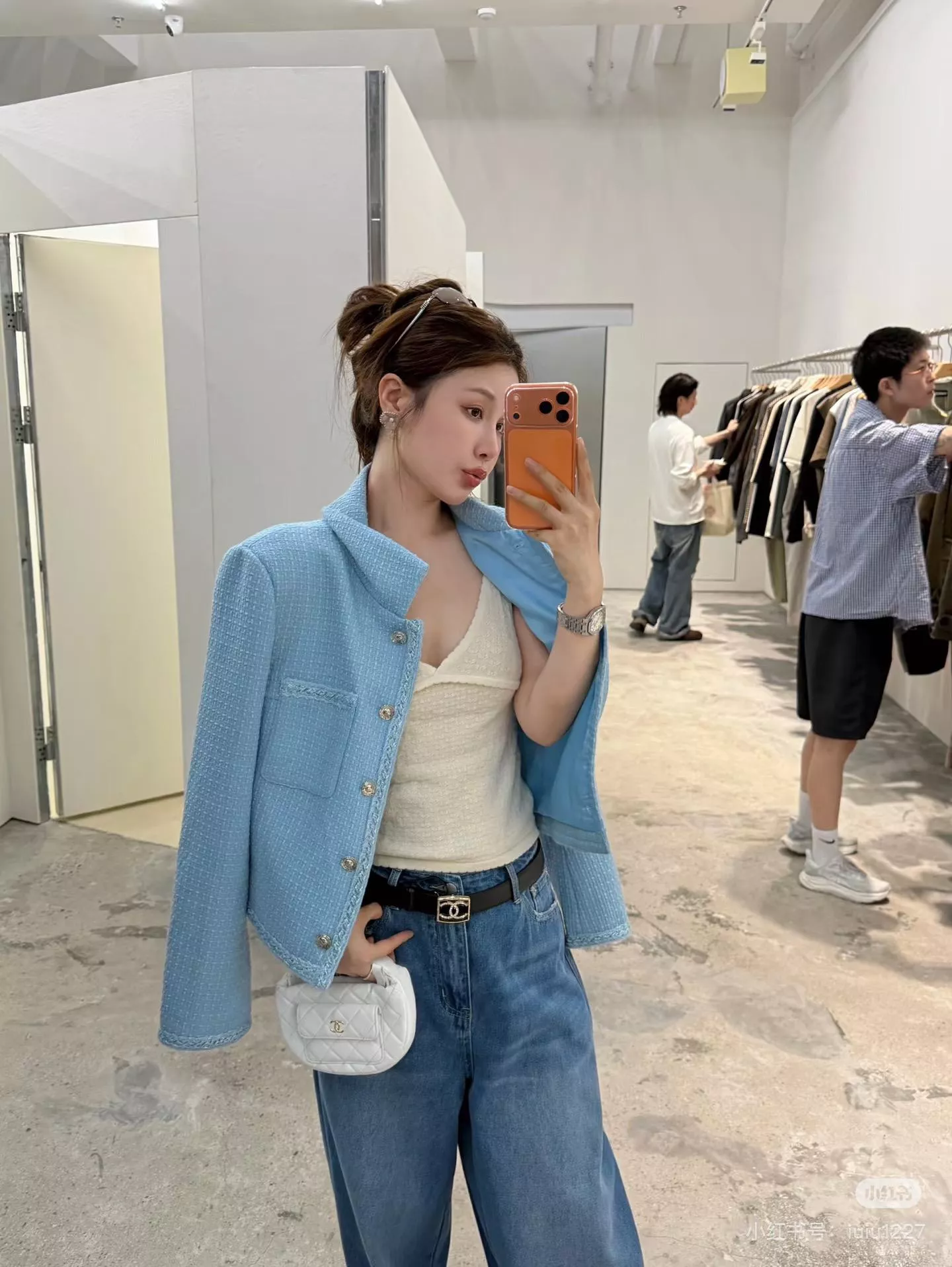 Chanel 25B 手工坊粗花呢短版外套｜經典翻領設計｜36-40