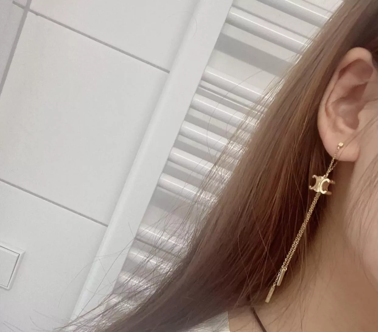 凱旋門流蘇設計耳環｜可調節長鏈耳飾