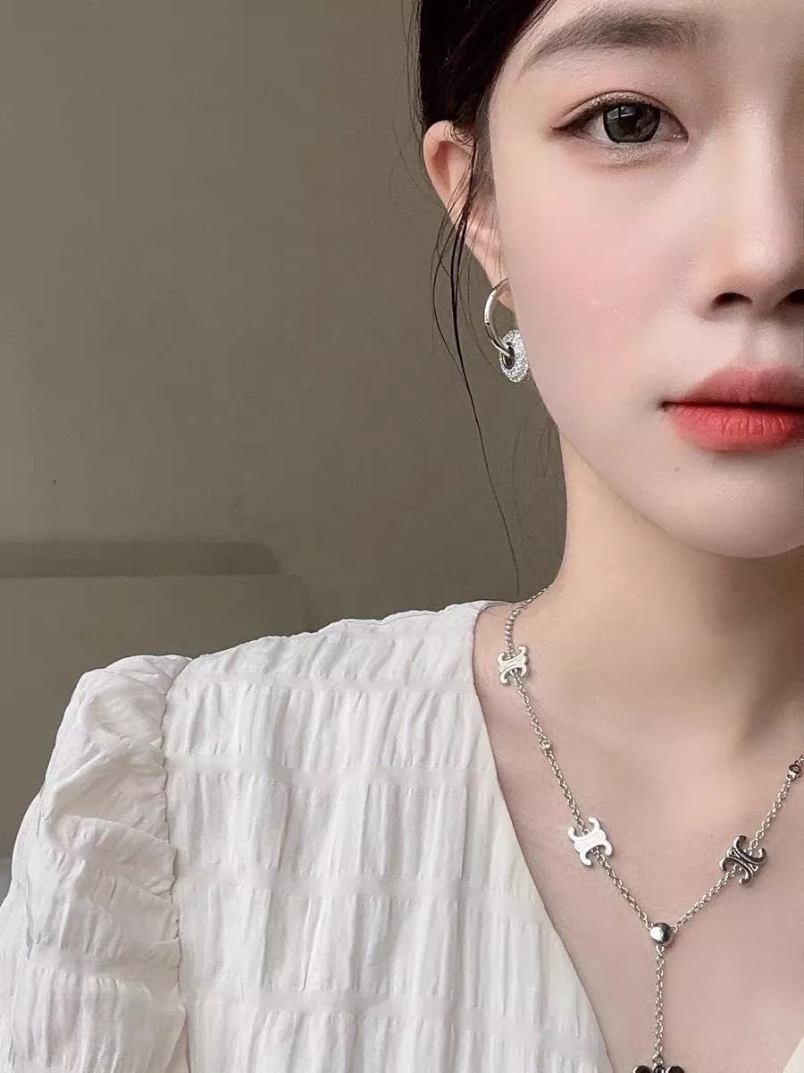 凱旋門Y字設計項鍊｜銀色層次鎖骨鏈