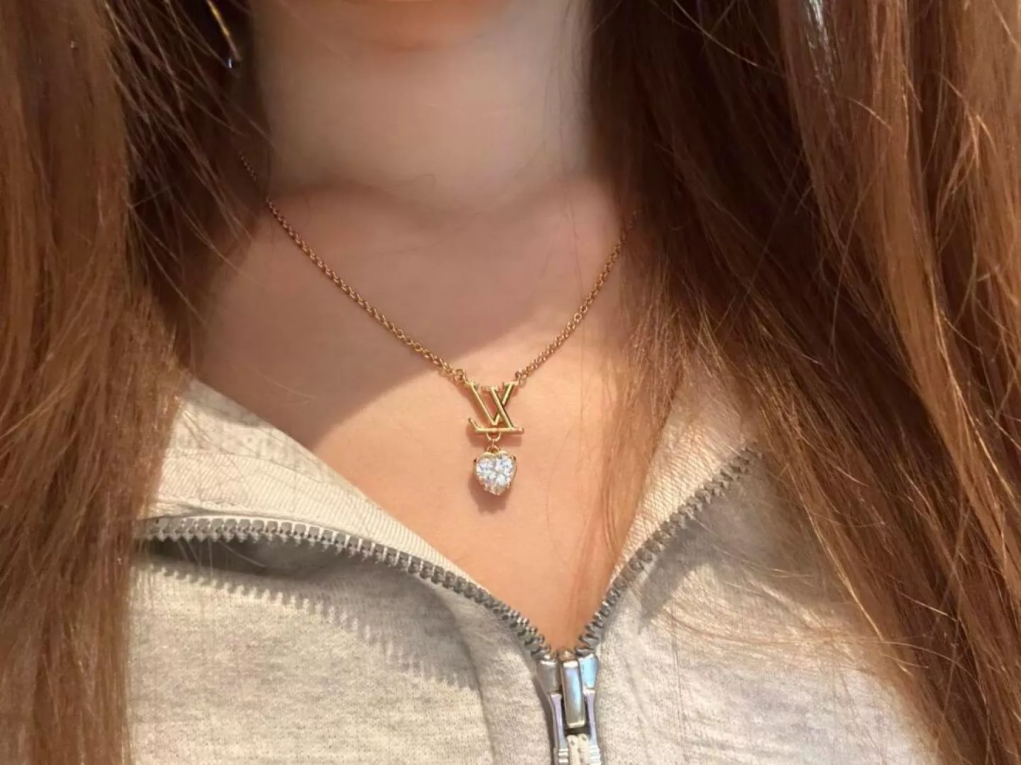 字母愛心鑽吊墜項鍊｜氣質鎖骨鏈 百搭細鏈項鍊