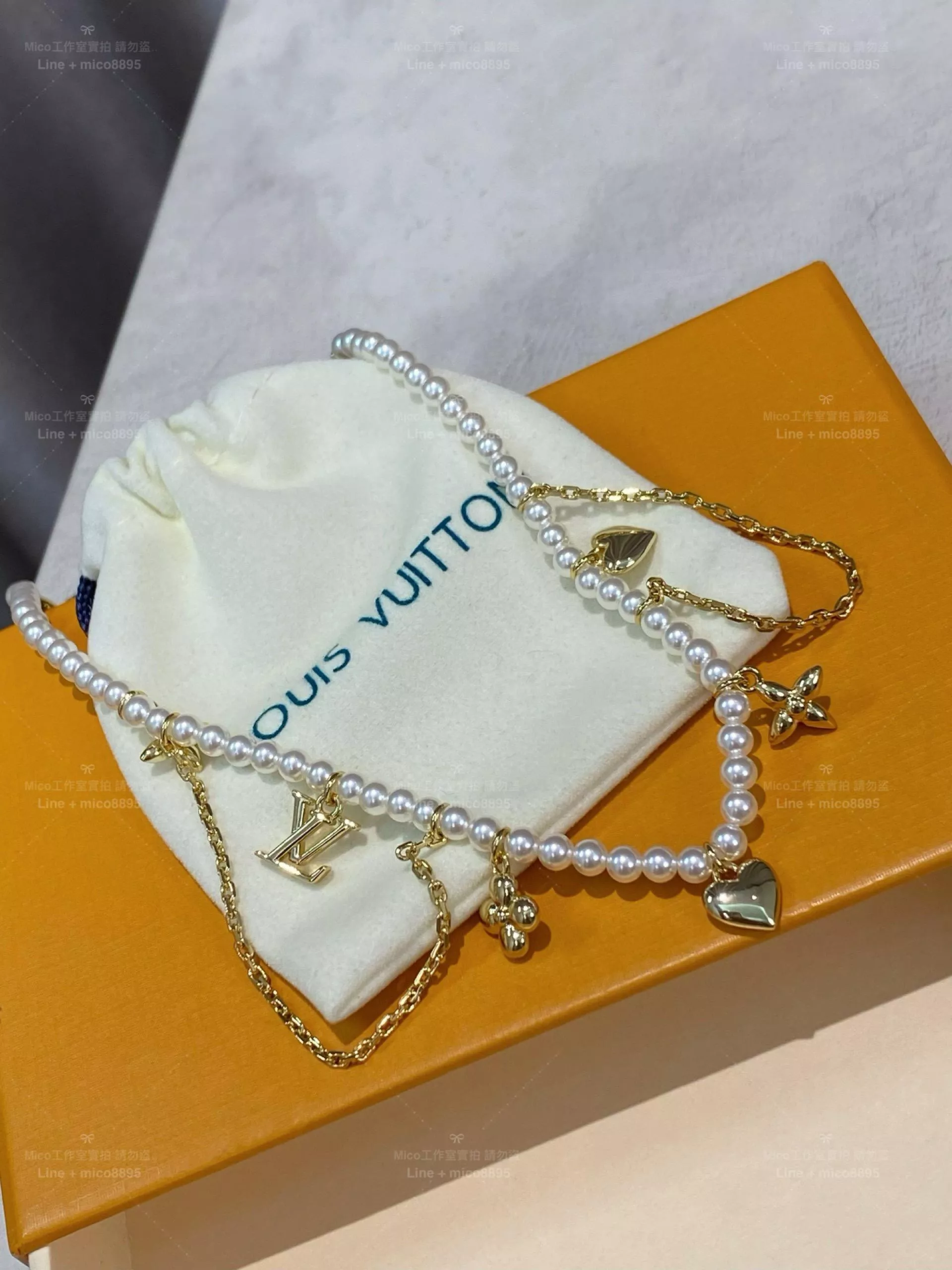 珍珠吊飾鎖骨項鍊｜花朵字母珍珠項鍊 氣質百搭項鏈