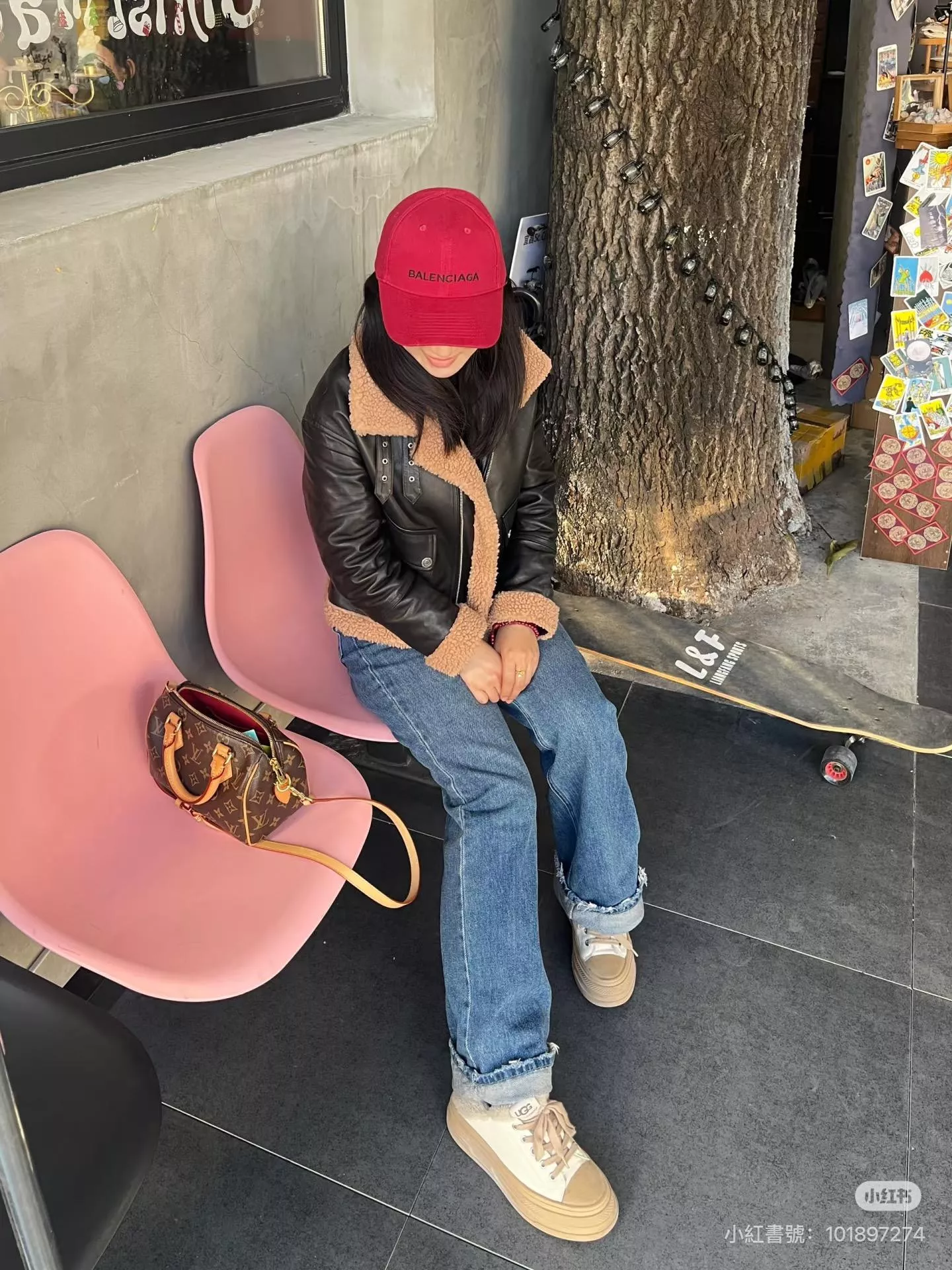 BALENCIAGA 紅色 字母巴黎刺繡棒球帽｜斜紋磨毛面料｜運動休閒帽