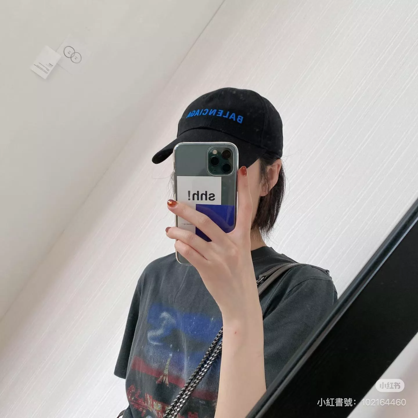 BALENCIAGA 黑底藍字母 刺繡棒球帽｜斜紋磨毛面料｜運動休閒帽