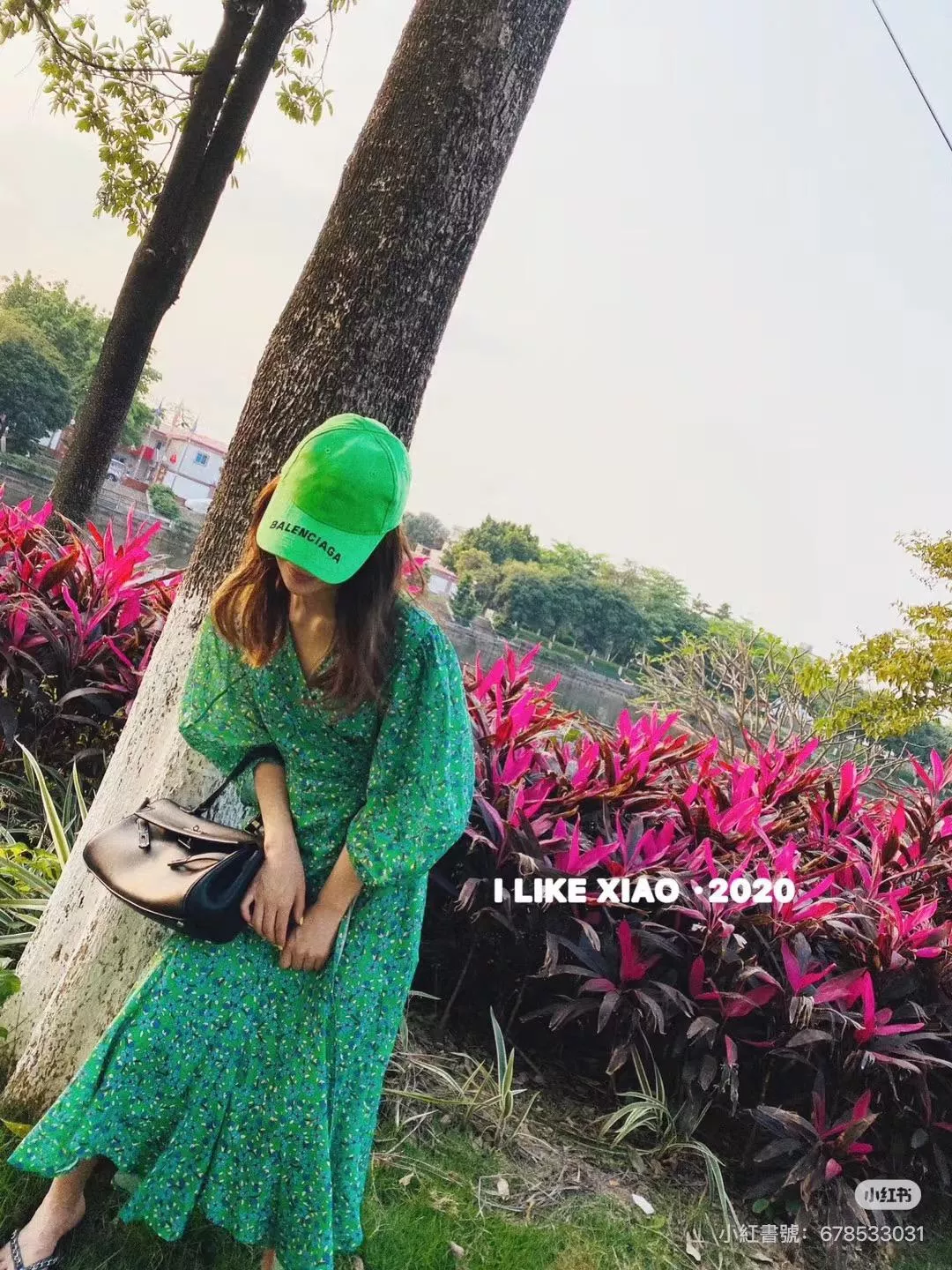 BALENCIAGA 螢光綠字母刺繡棒球帽｜斜紋磨毛面料｜運動休閒帽