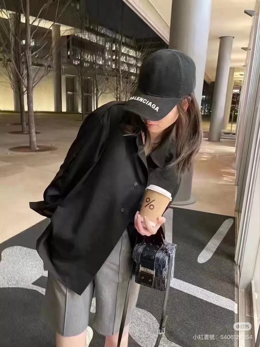 BALENCIAGA （黑色）字母刺繡棒球帽｜水洗布做舊設計｜百搭帽款