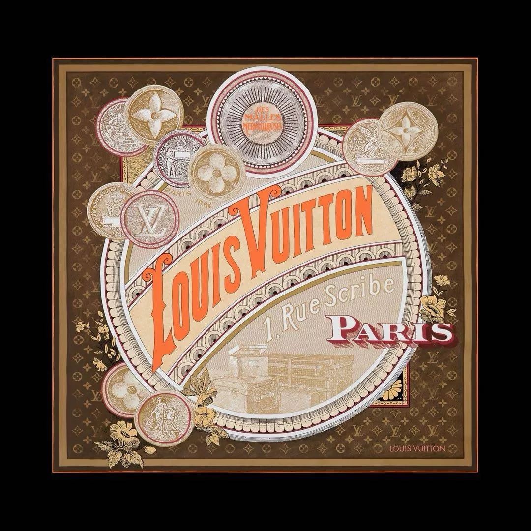 Malles Merveilleuses 真絲方巾｜桑蠶絲90方巾｜旅行圖案