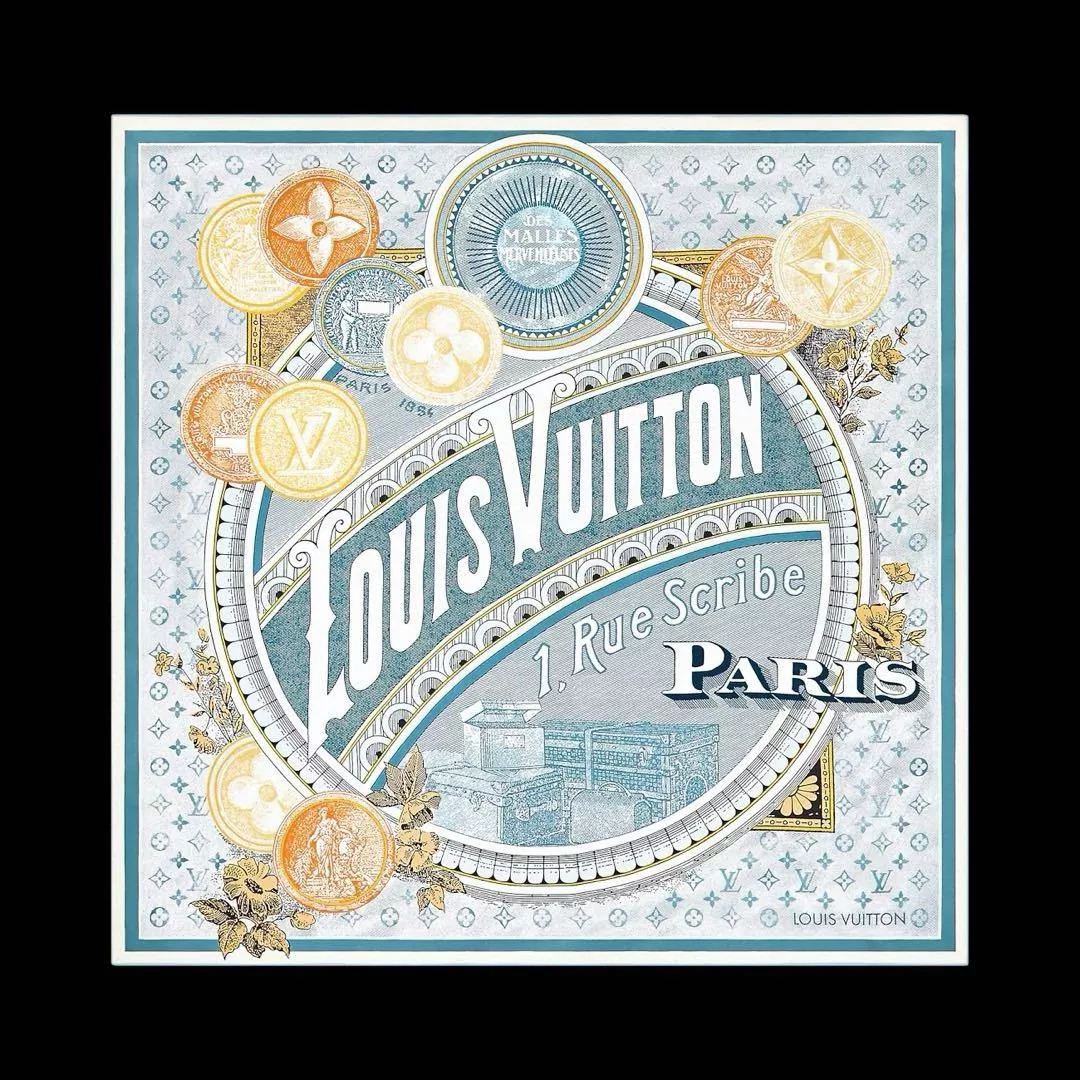 Malles Merveilleuses 真絲方巾｜桑蠶絲90方巾｜旅行圖案