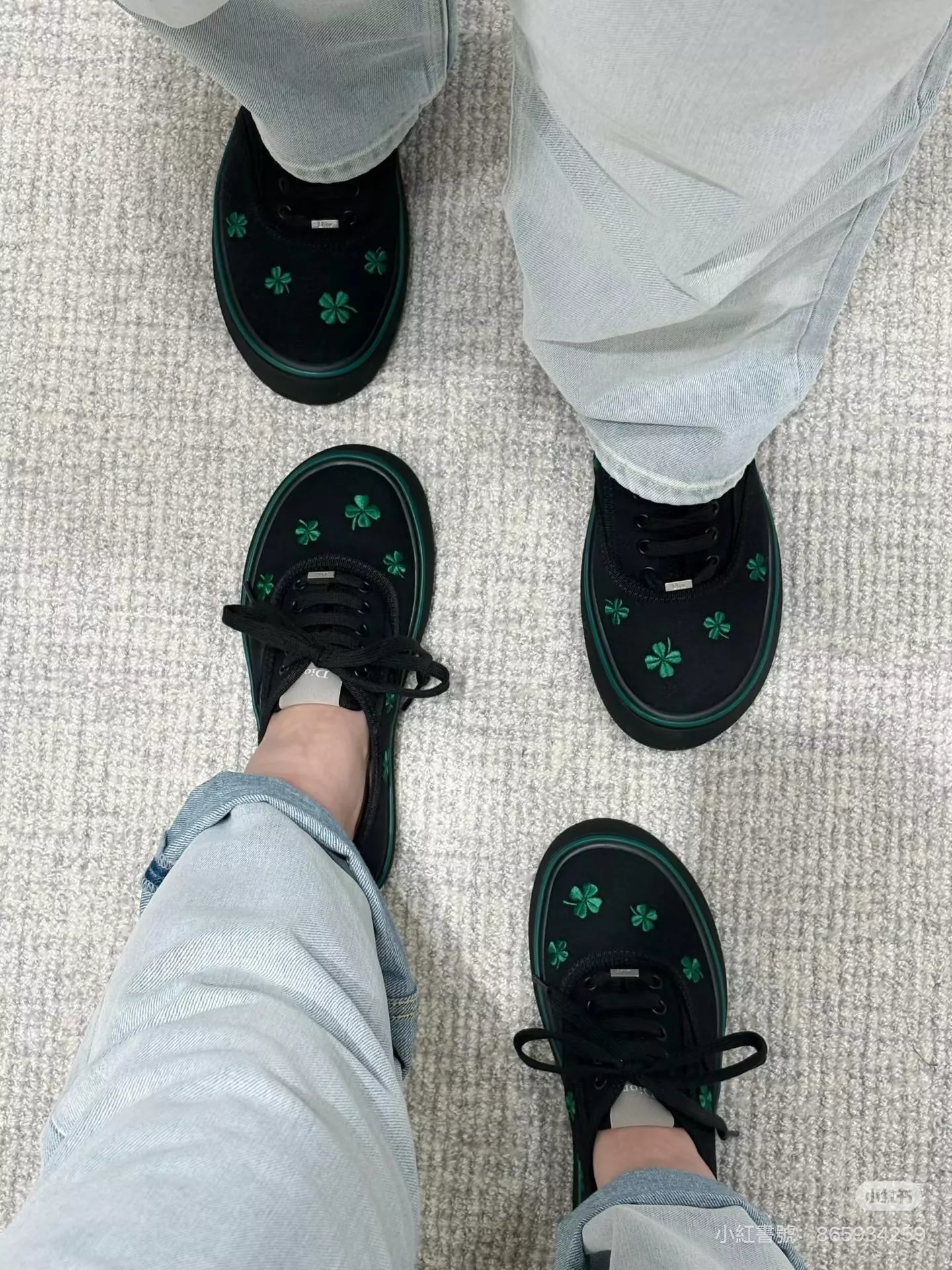 Saltwind 復古帆布運動鞋｜幸運草刺繡黑色板鞋｜3.5cm厚底｜35–40