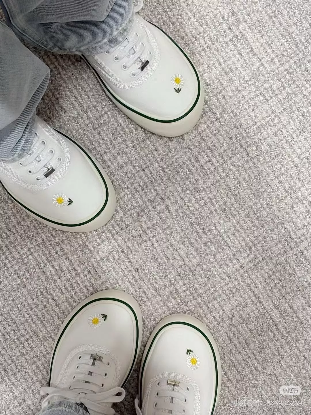 Saltwind 復古帆布運動鞋｜Daisy 圖案刺繡棉布板鞋｜3.5cm厚底｜35–40