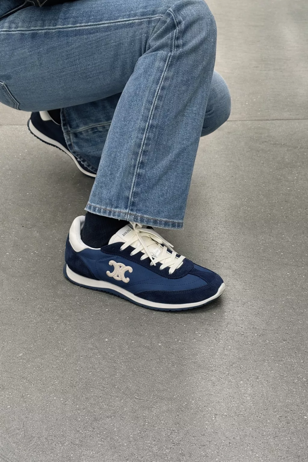 藍色 RACER低幫運動鞋 復古運動鞋｜阿甘鞋休閒鞋｜拼接設計｜35–41