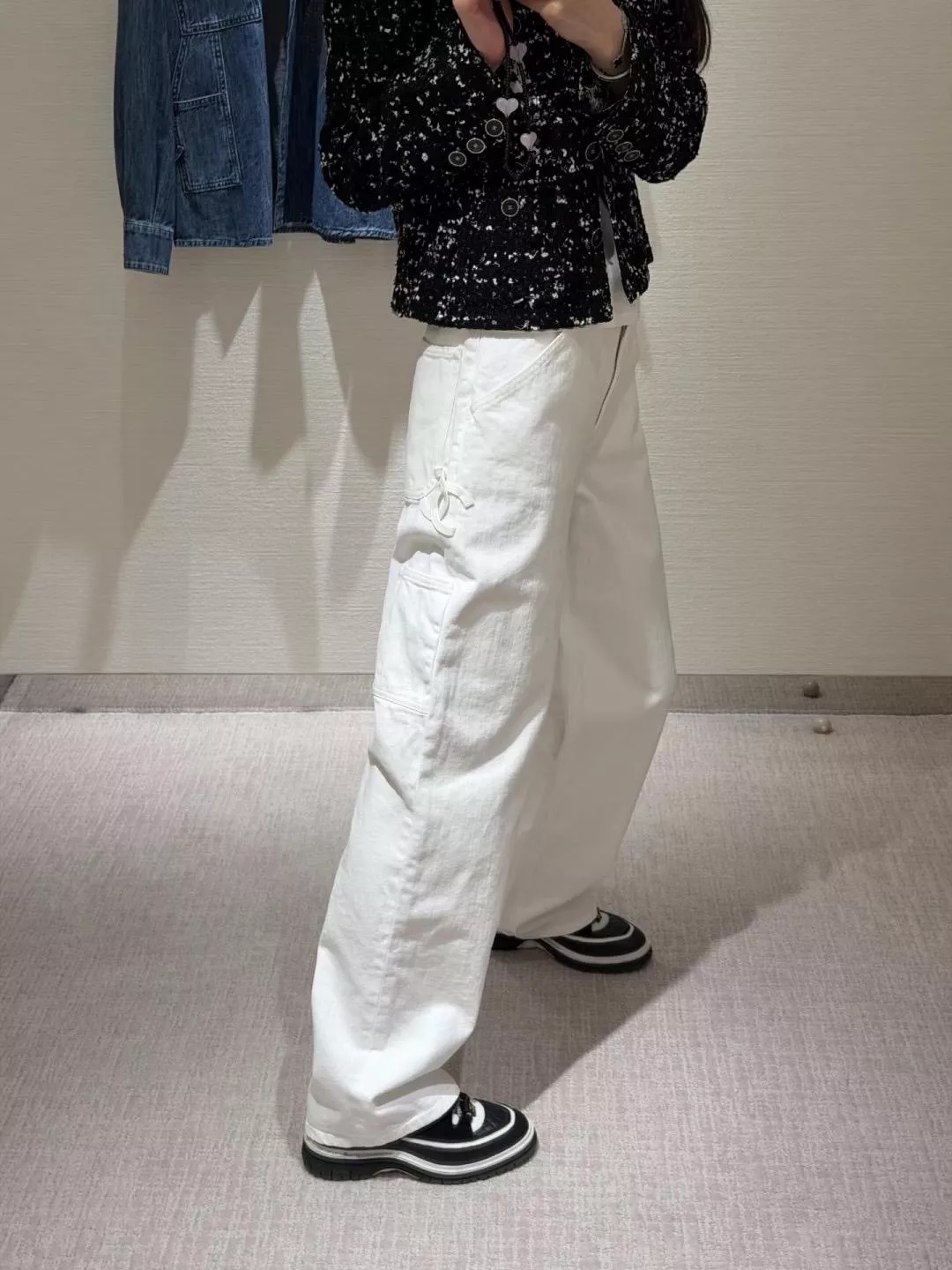 CHANEL 26P 復古水洗寬腿牛仔長褲｜顯瘦直筒版型｜休閒百搭款｜34／36／38／40