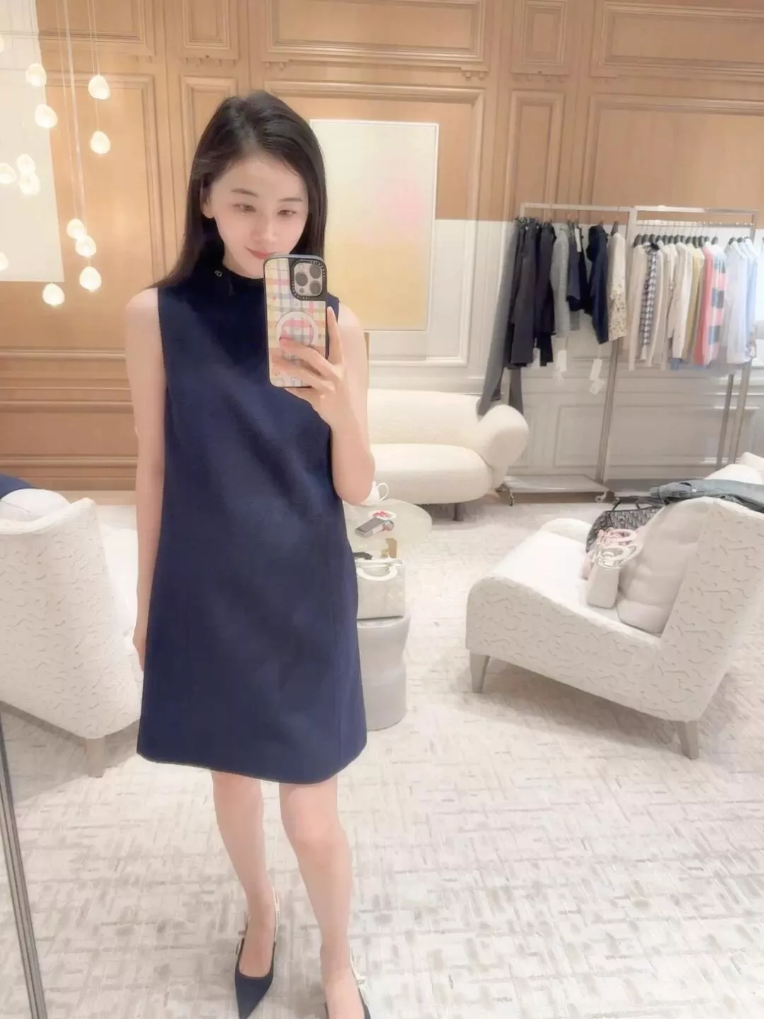 DIOR 蝴蝶結領無袖連衣裙｜簡約氣質版型｜36／38／40／42