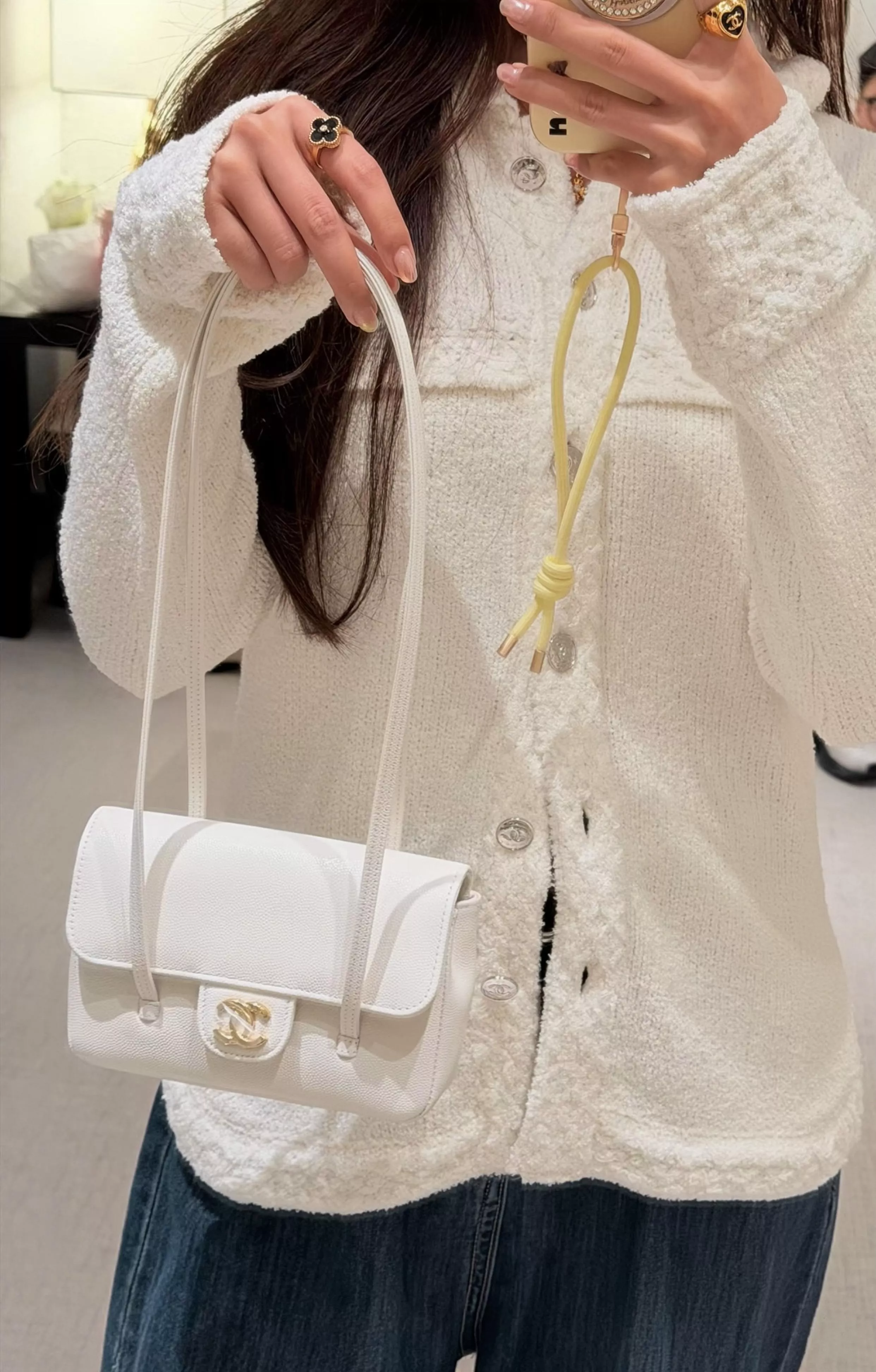 Preppy Coco Mini 手拿包 肩背包｜白色極簡款